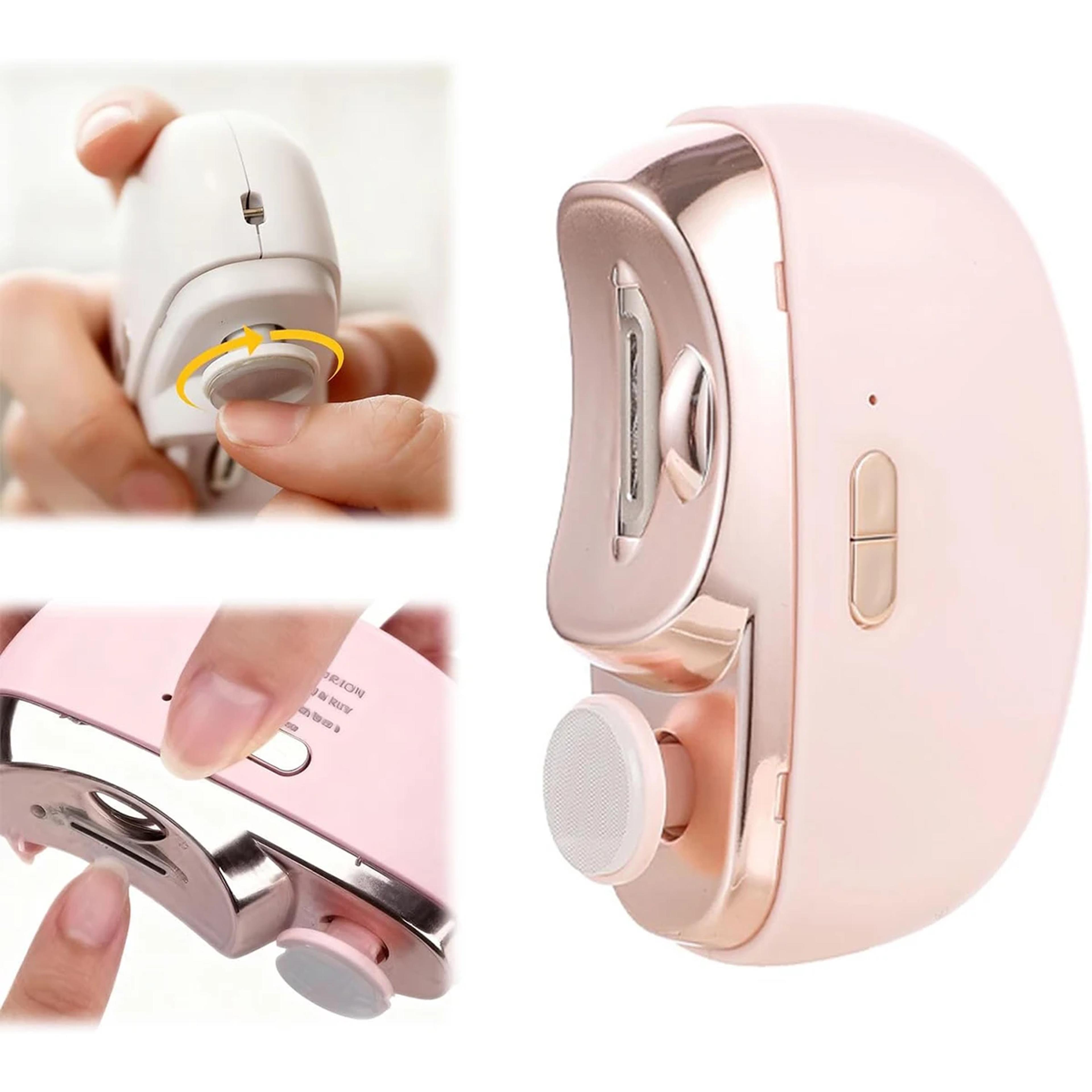 electric nail clipper and polisher with led light rechargeable nail trimmer