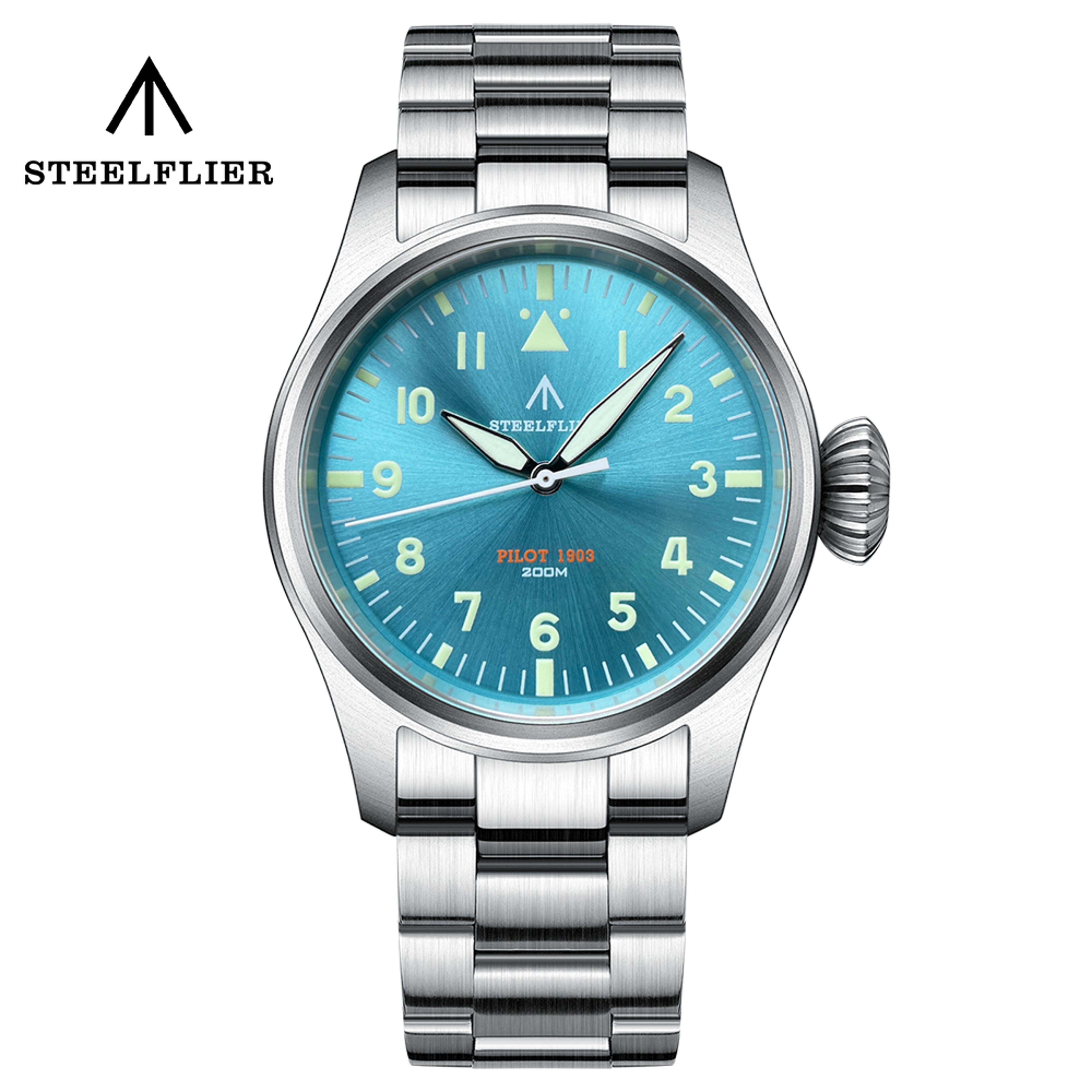 men's quartz dive watch with sapphire crystal and luminous hands