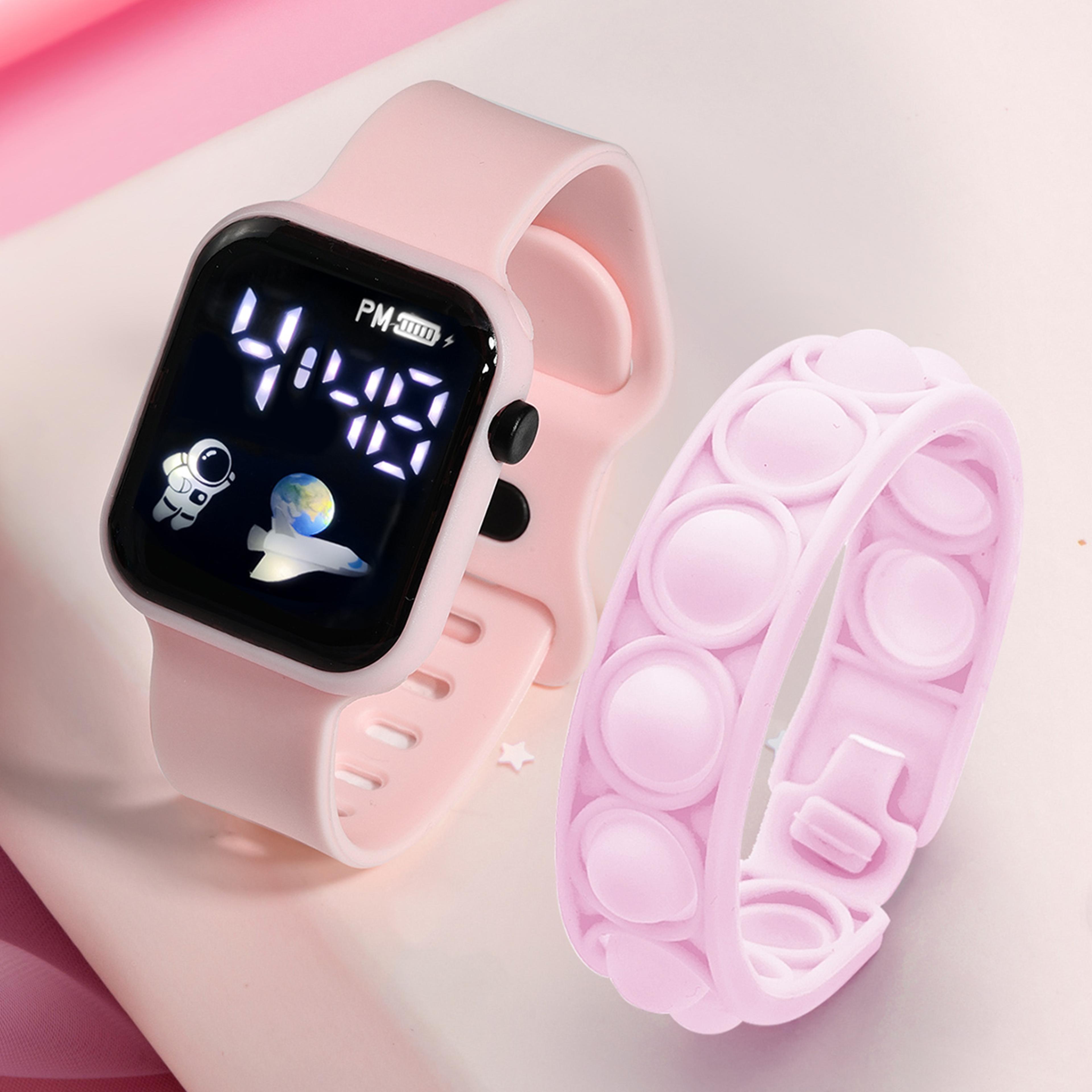 kids digital smart watch bracelets with led touch screen display