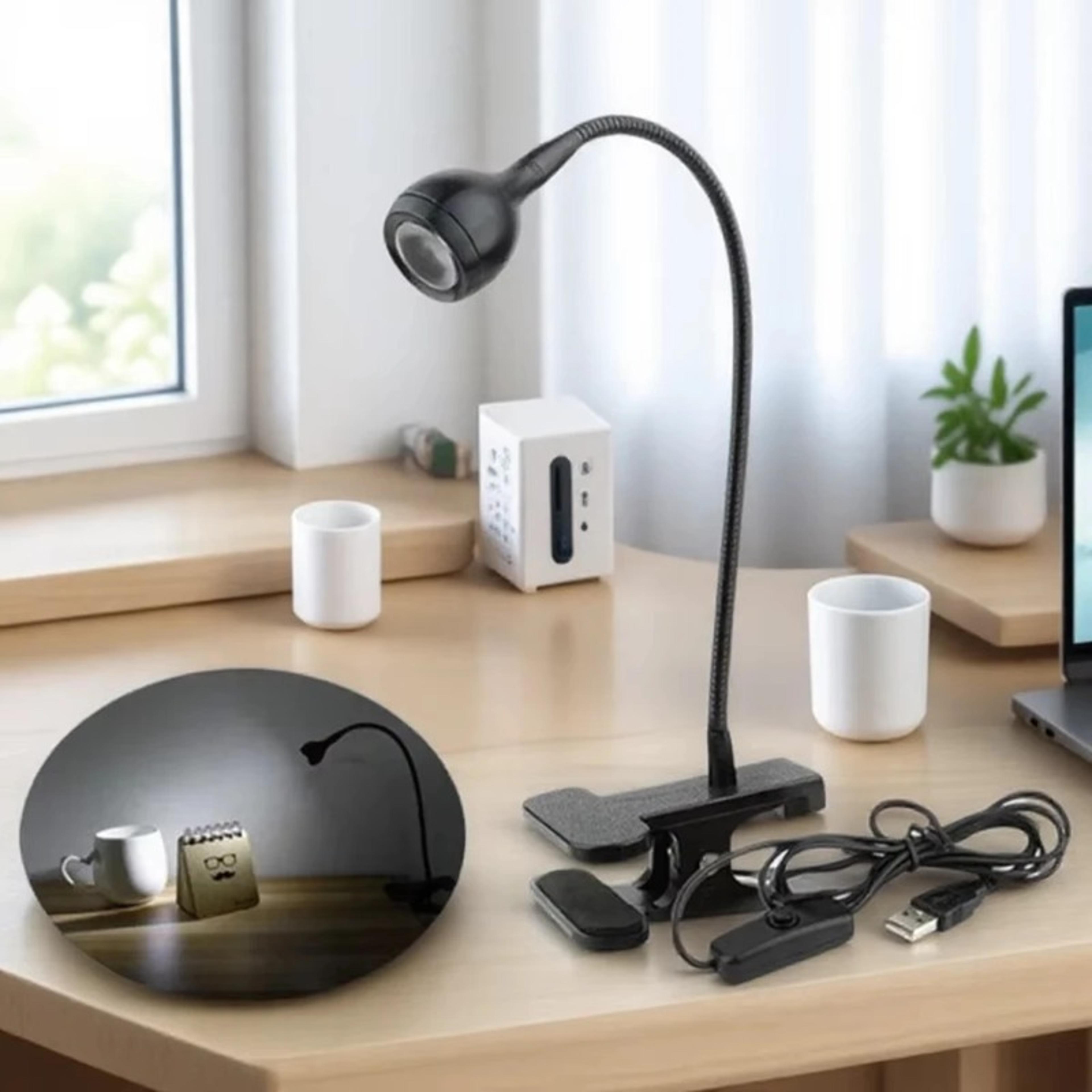 flexible usb clip-on reading lamp for desk and bedside use