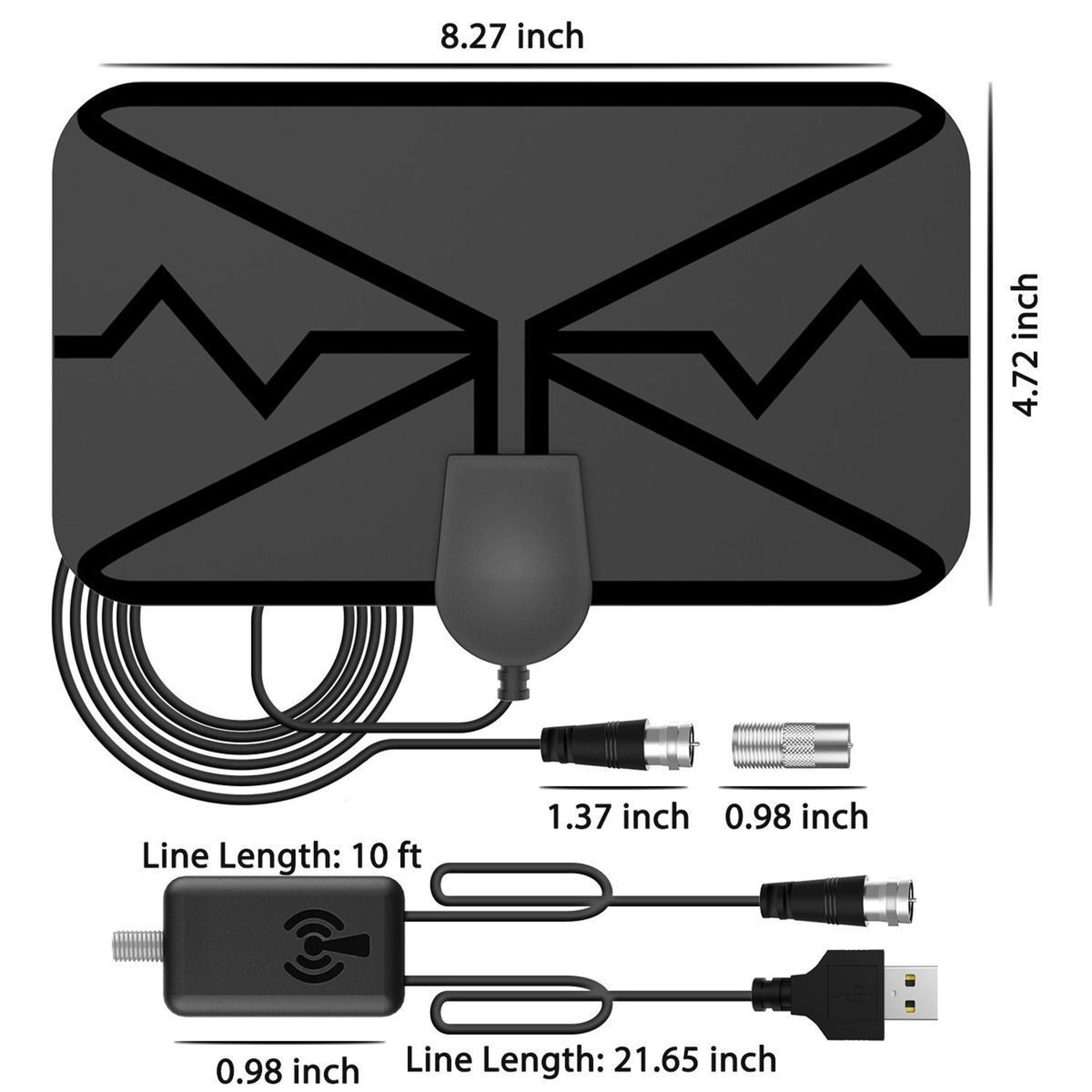 long-distance digital tv antenna for indoor hdtv reception