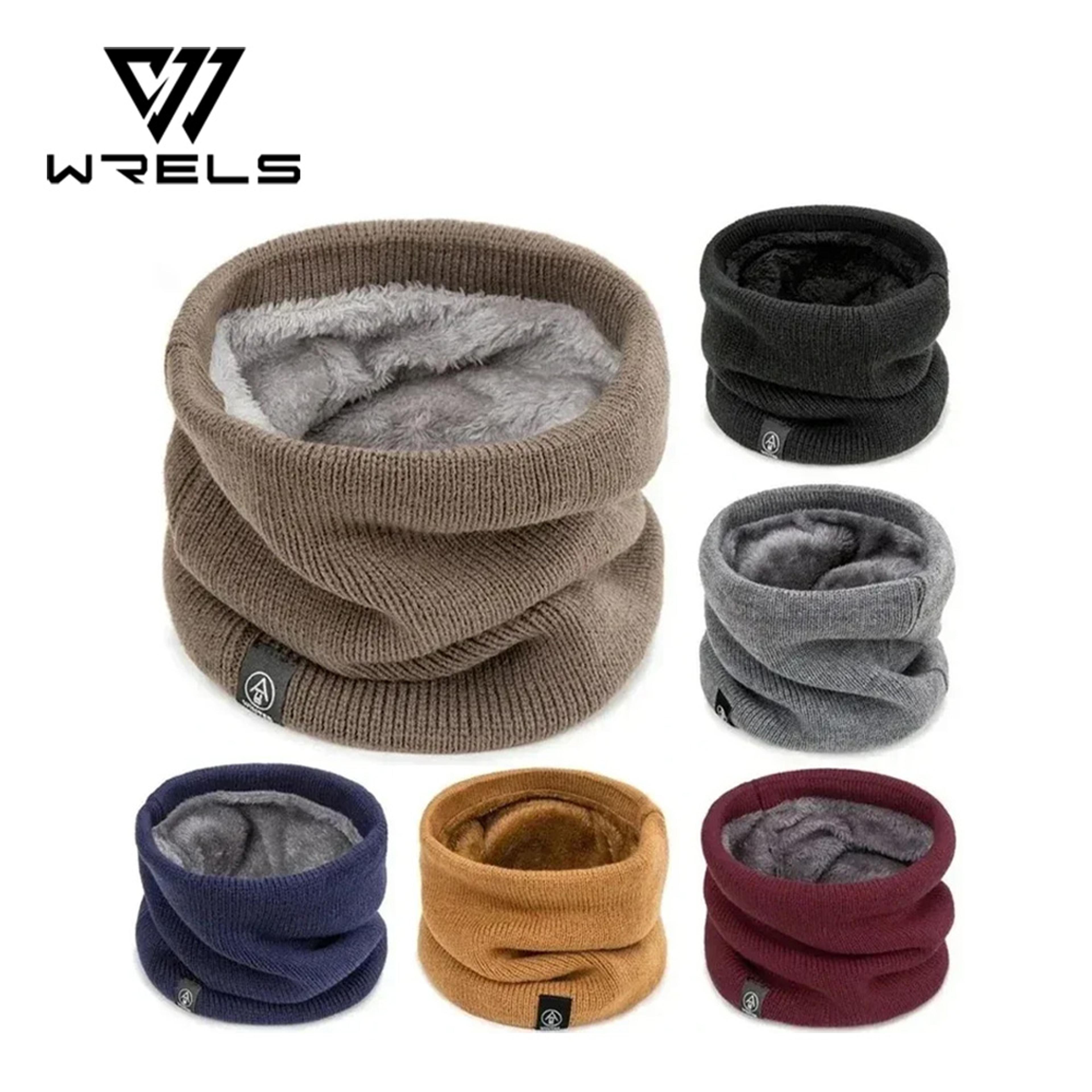 winter knitted neck warmer thick plush windproof fleece-lined gaiter for men and women