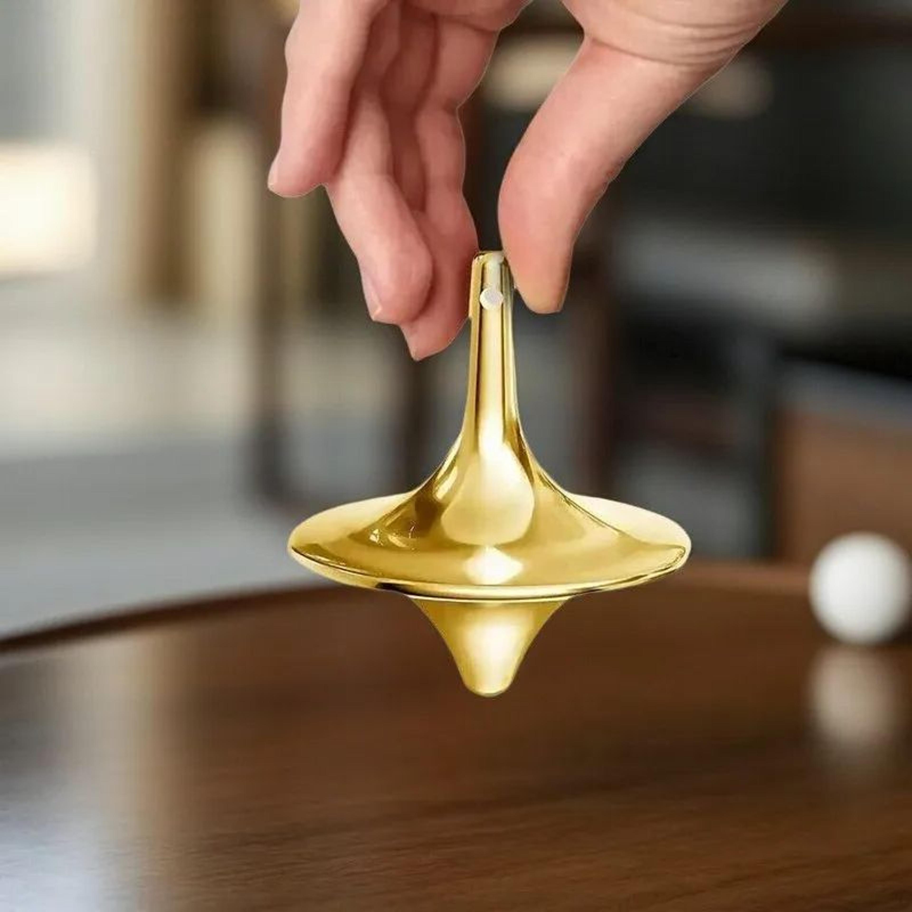 mini metal gyroscope manual spinning desktop fidget toy for adults