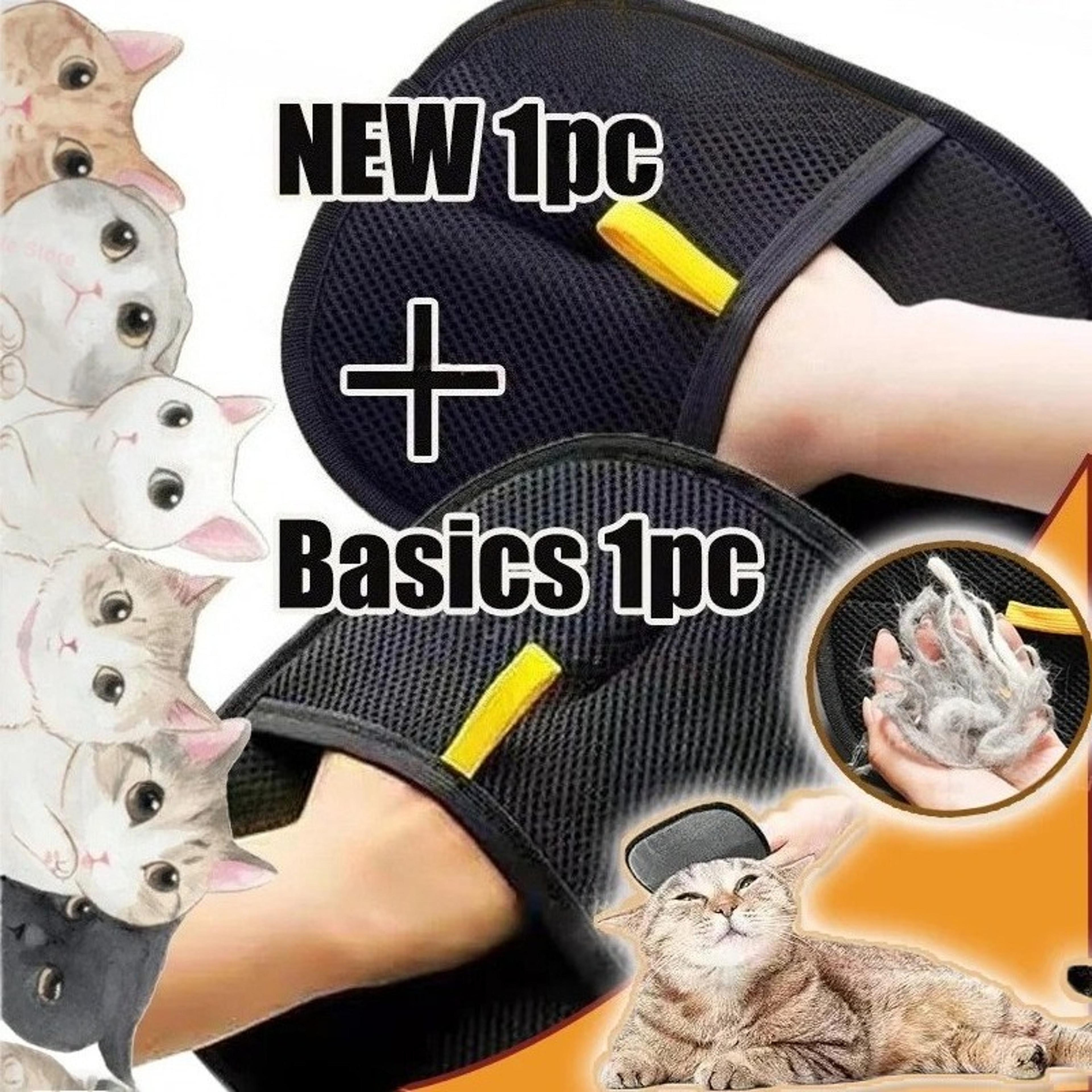 double-sided pet hair cleaning and collection glove for grooming