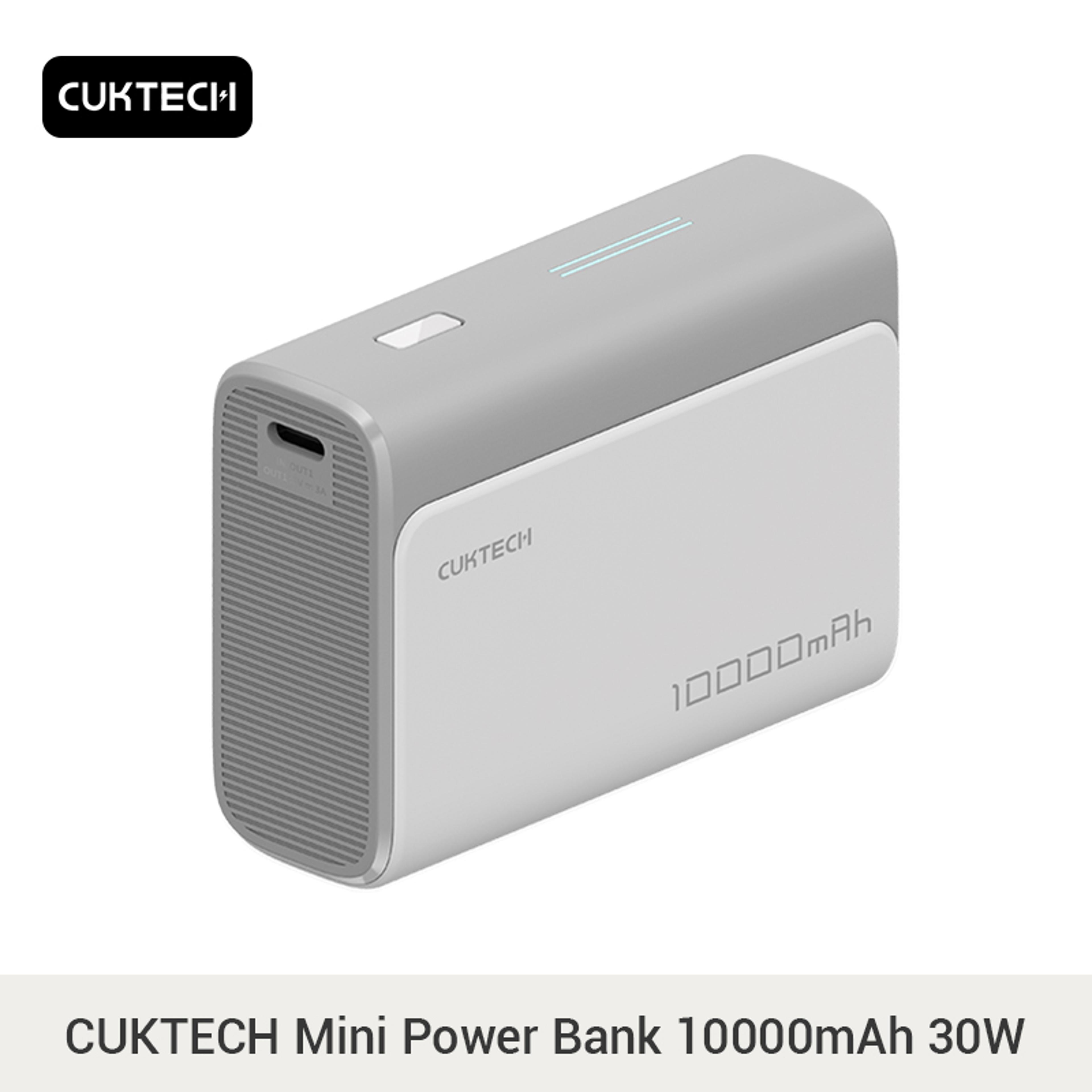 10000mah mini power bank with 30w usb-c two-way fast charging