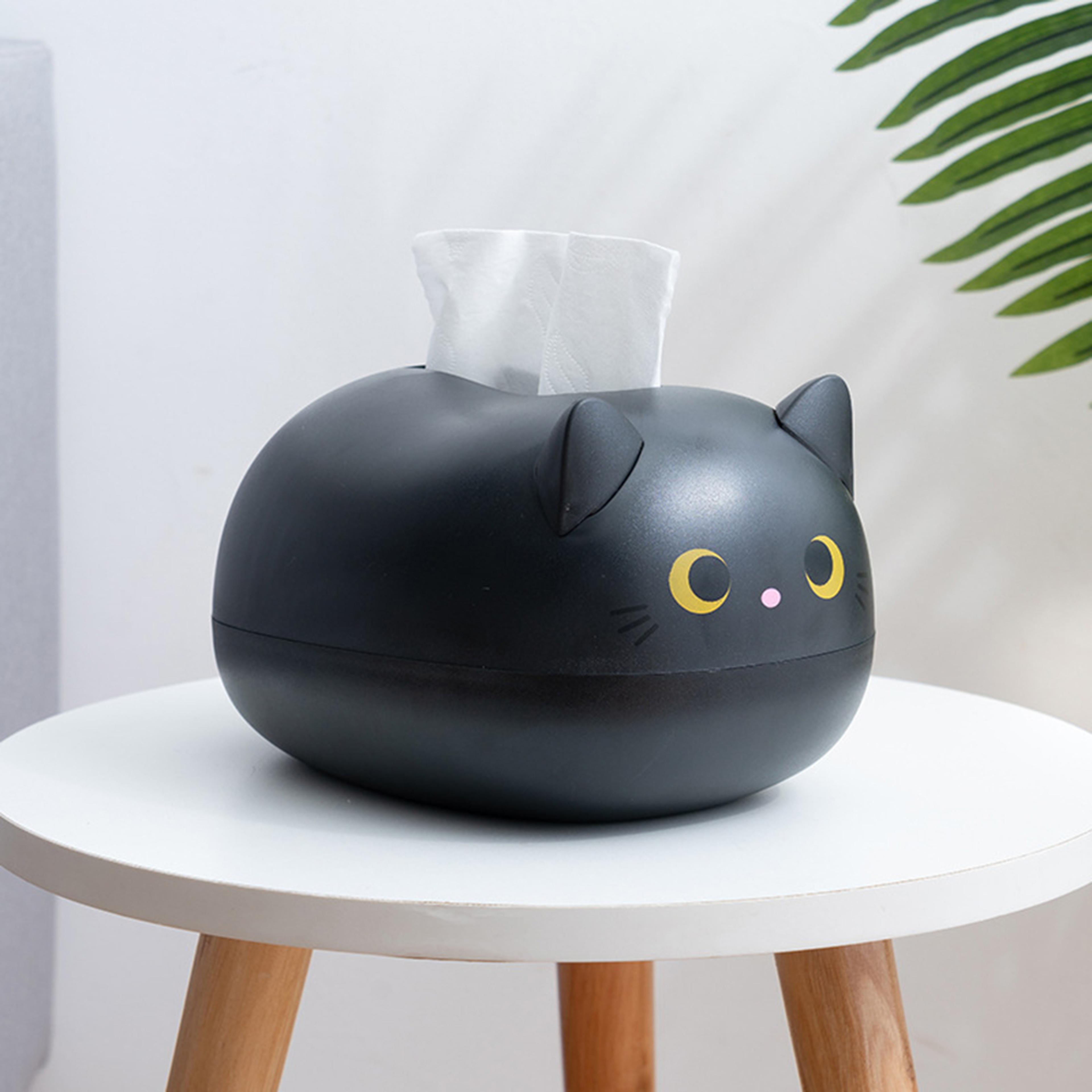 cute cartoon tissue box holder with decorative plastic design for home