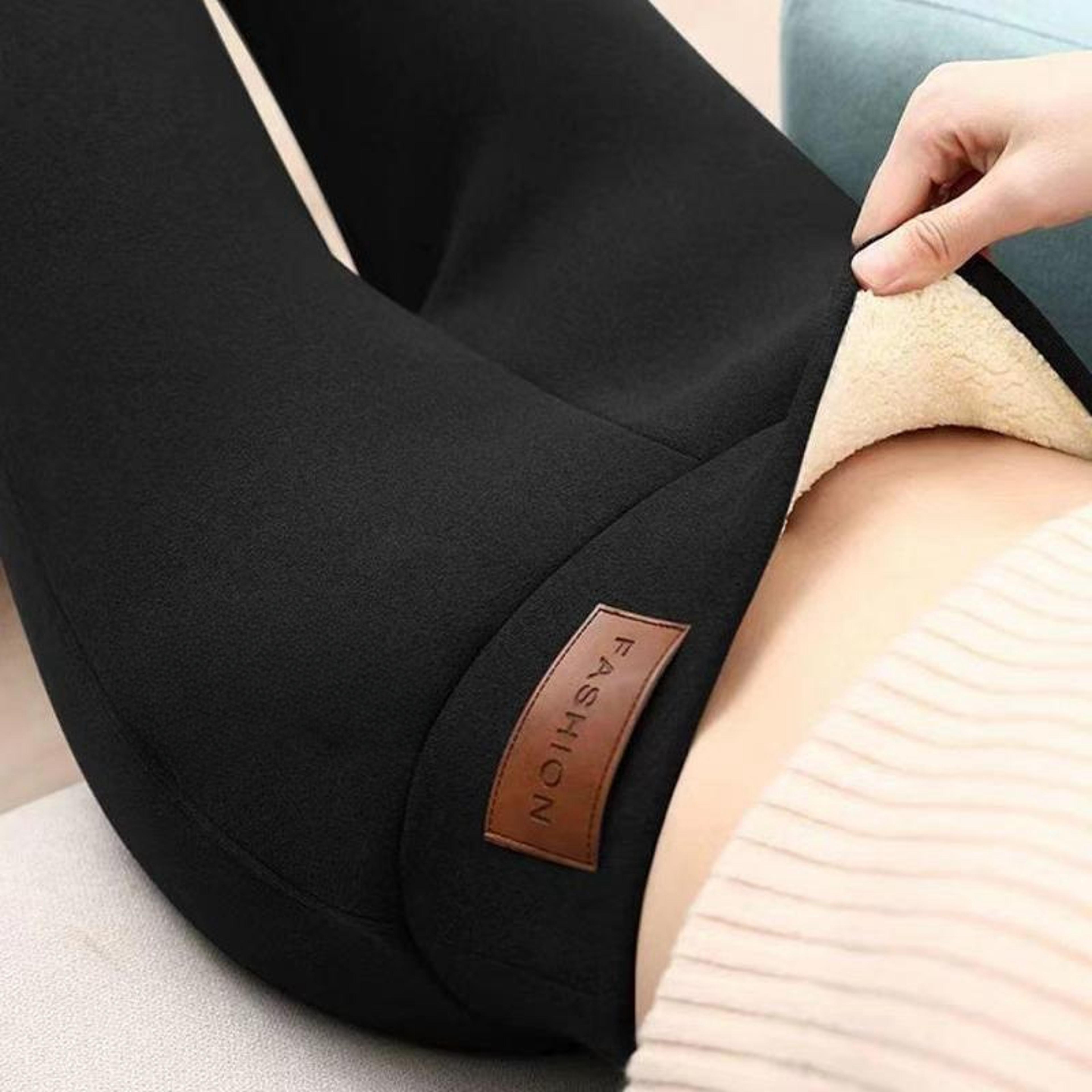 women's high waist fleece leggings seamless stretch thermal pants