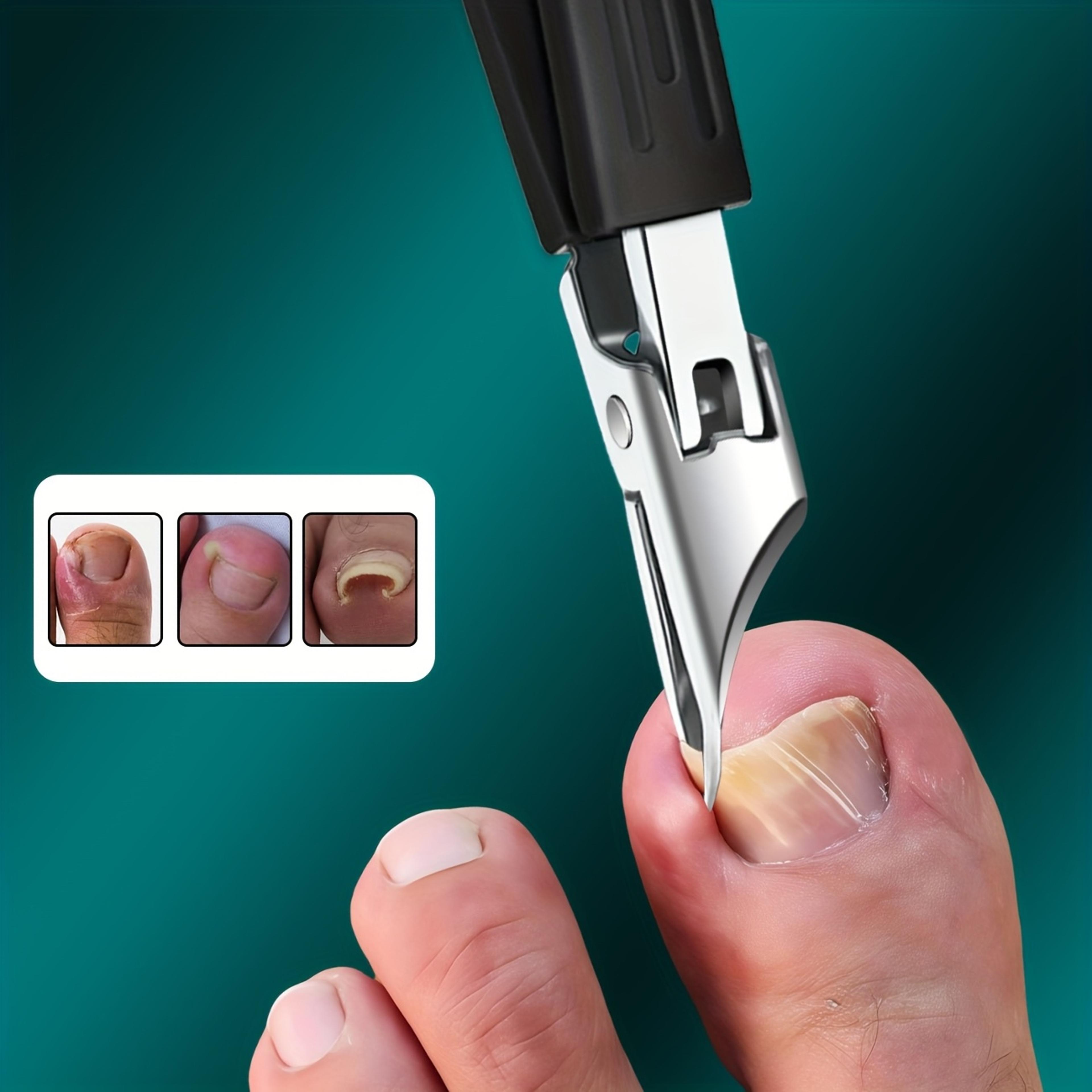 heavy duty toenail clippers for thick ingrown nails with angled stainless steel blades