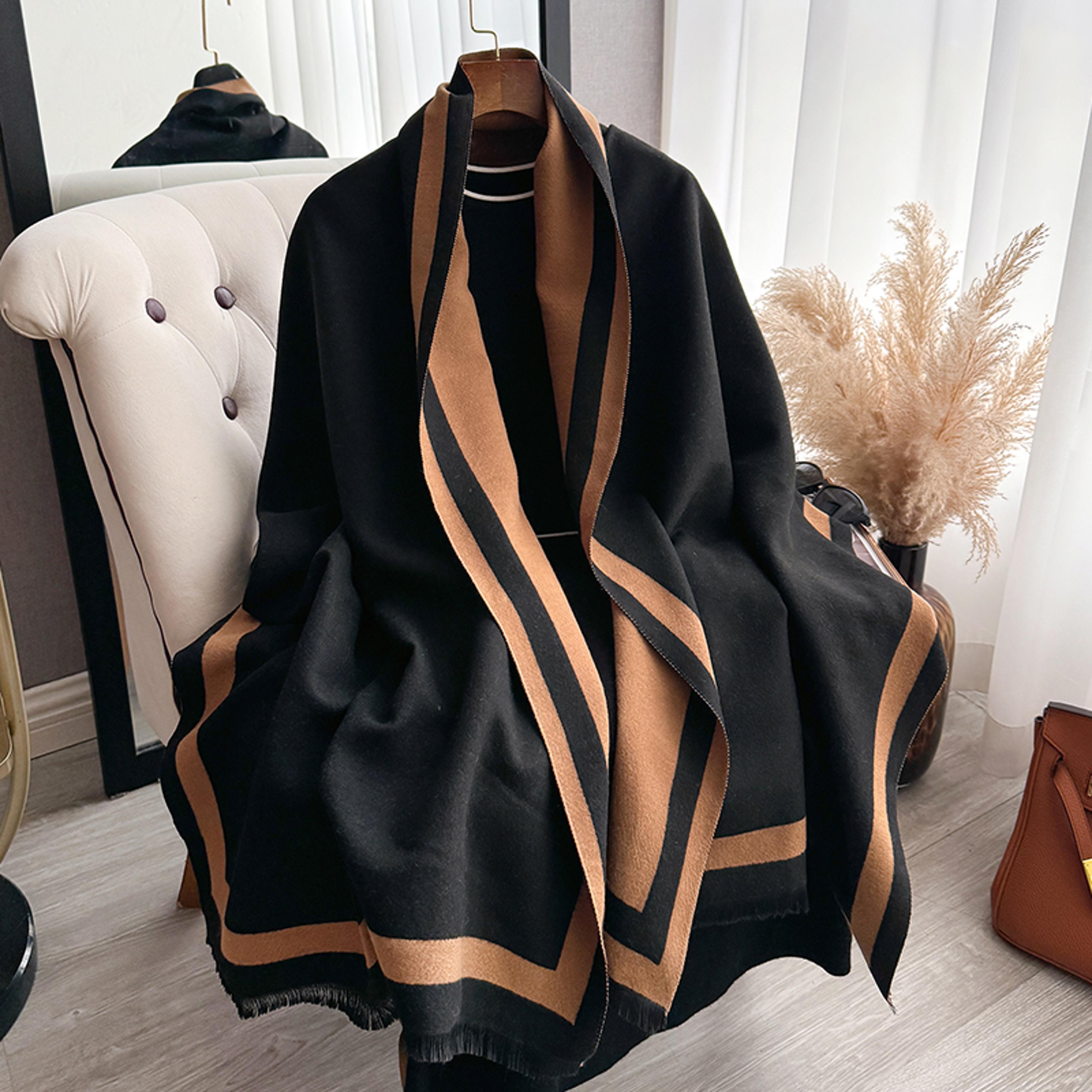 women's warm winter scarf fashionable polyester shawl and wrap