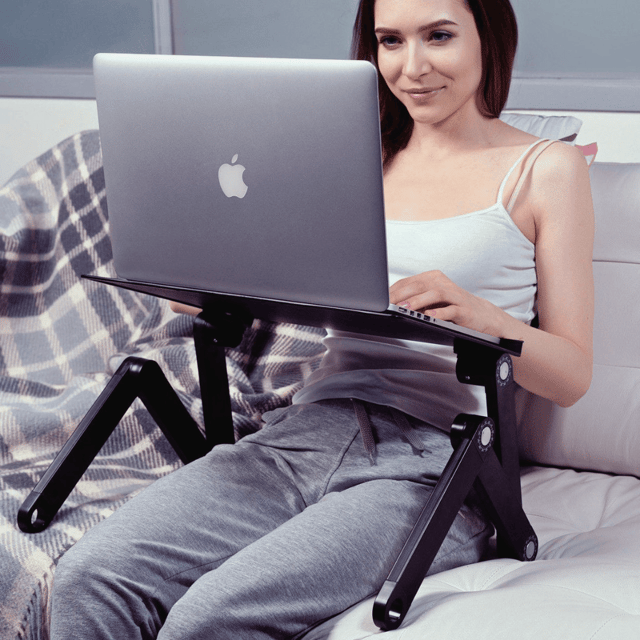 Ergonomic Adjustable Laptop Standing Desk Sit Or Stand In Comfort Anywhere 0