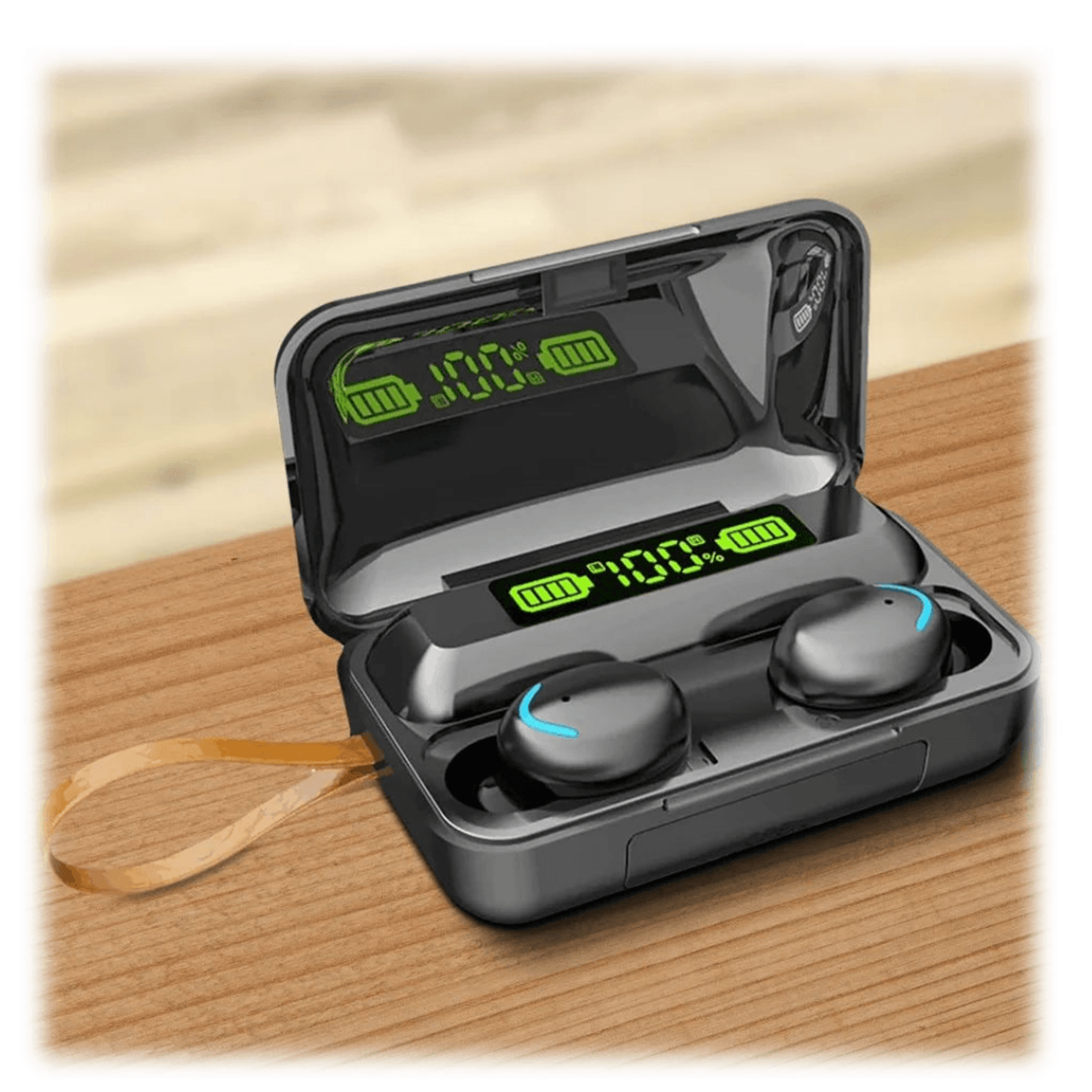 flux 7 tws earbuds w/ wireless charging case & power bank