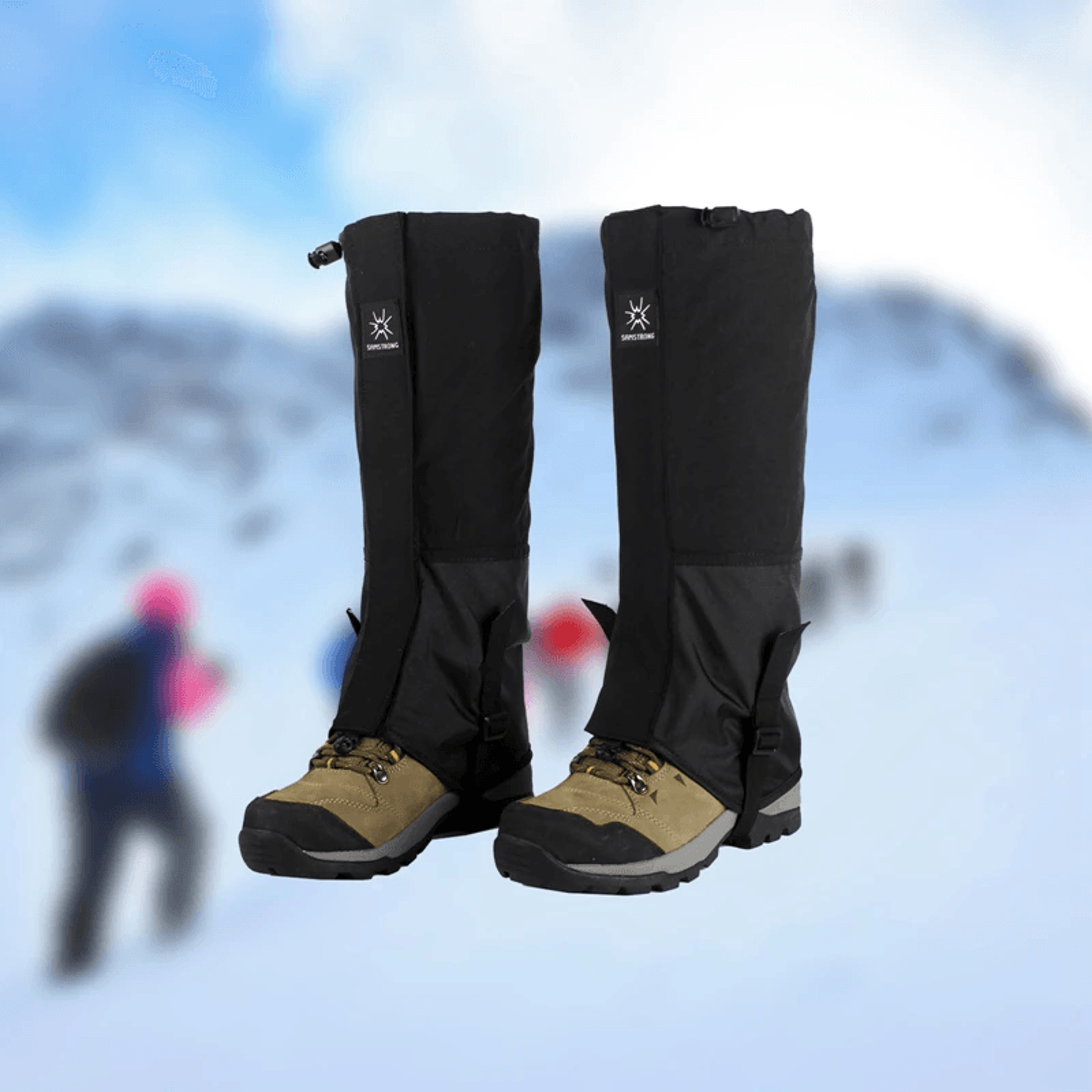 durable waterproof leg gaiters for boots, ski, climbing, hiking & snow protection for outdoor enthusiasts