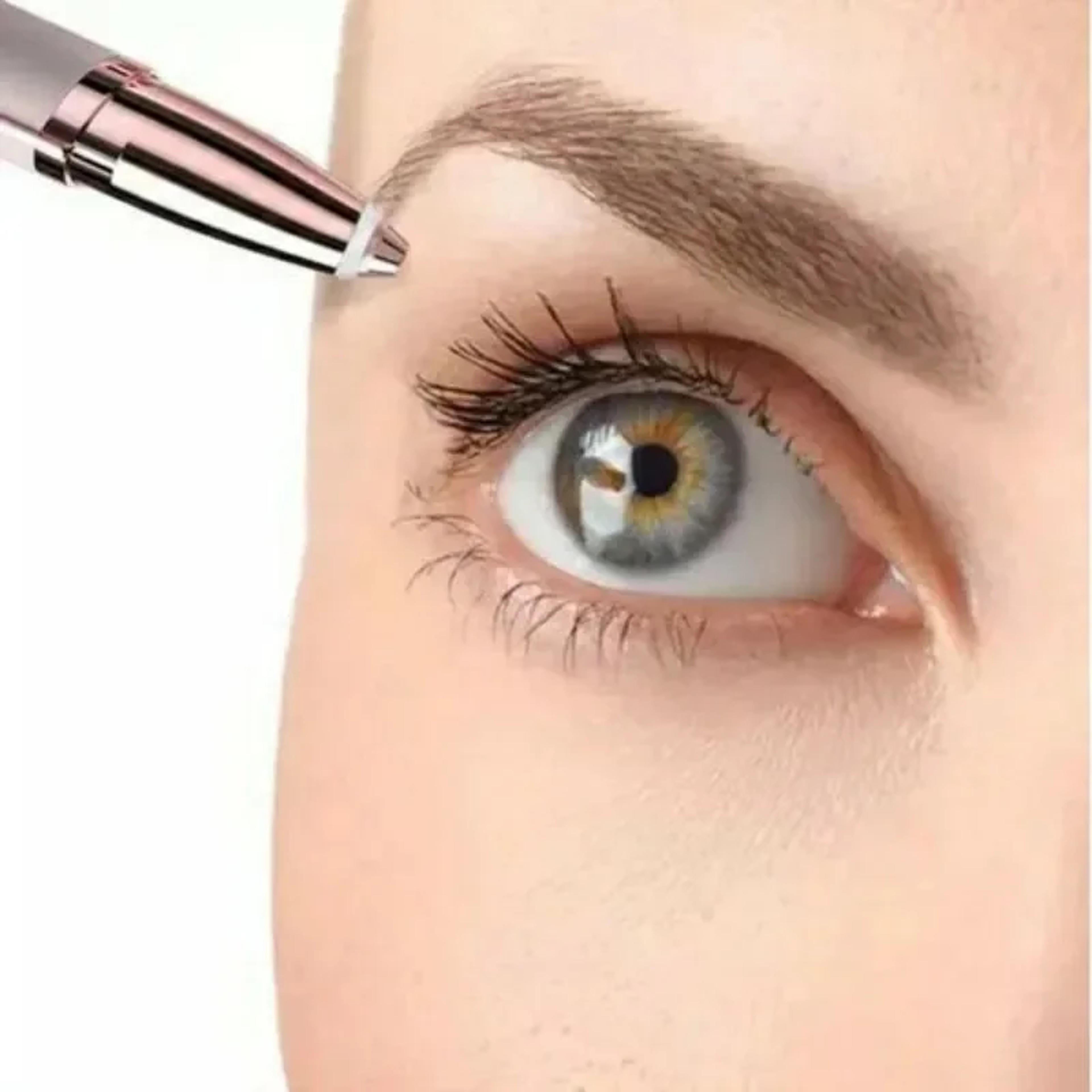 rechargeable electric eyebrow trimmer, portable facial hair remover for women with precision blade, painless body shave
