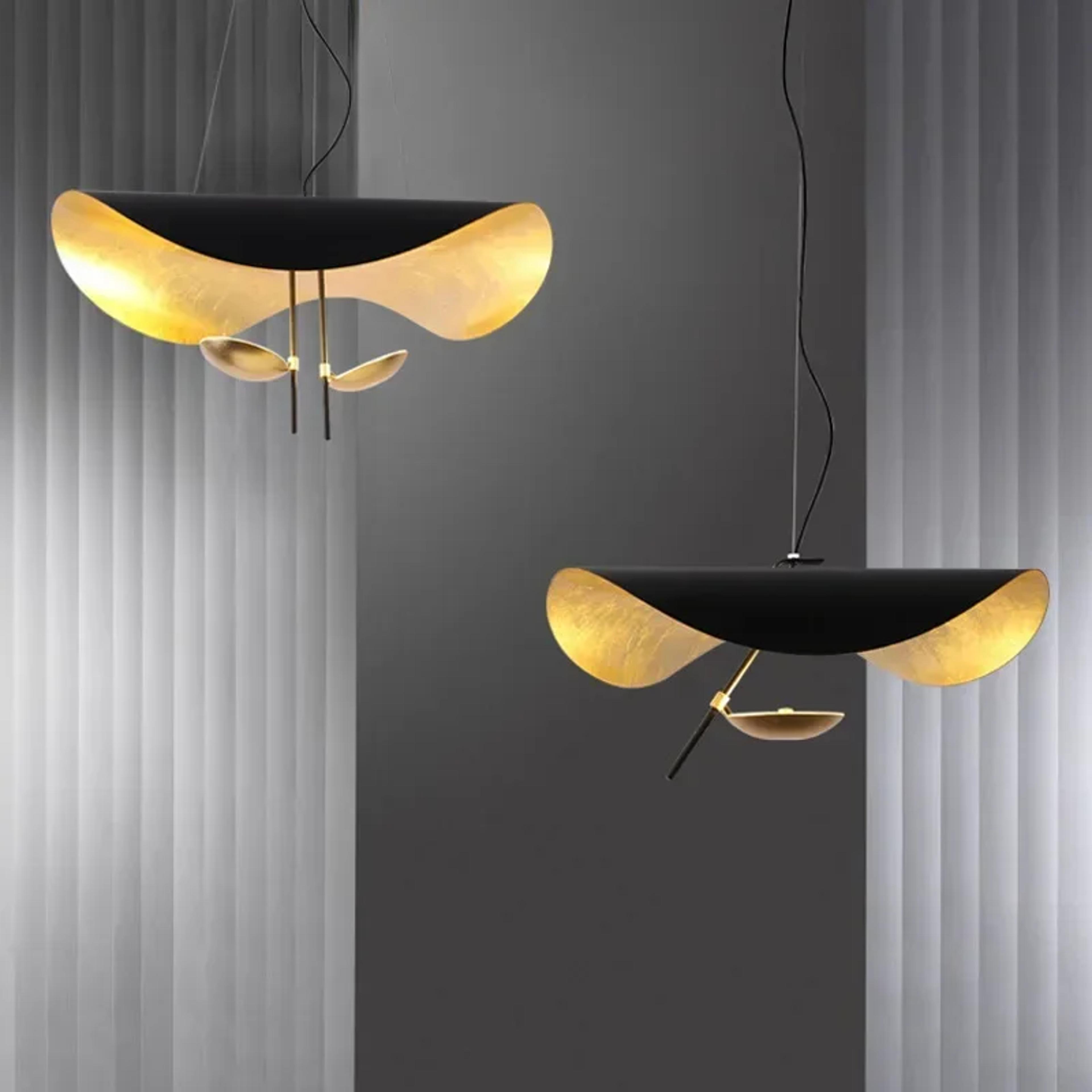 modern minimalist flying shuttle hat led chandelier, artistic pendant lamp for living room, restaurant, bedroom decor