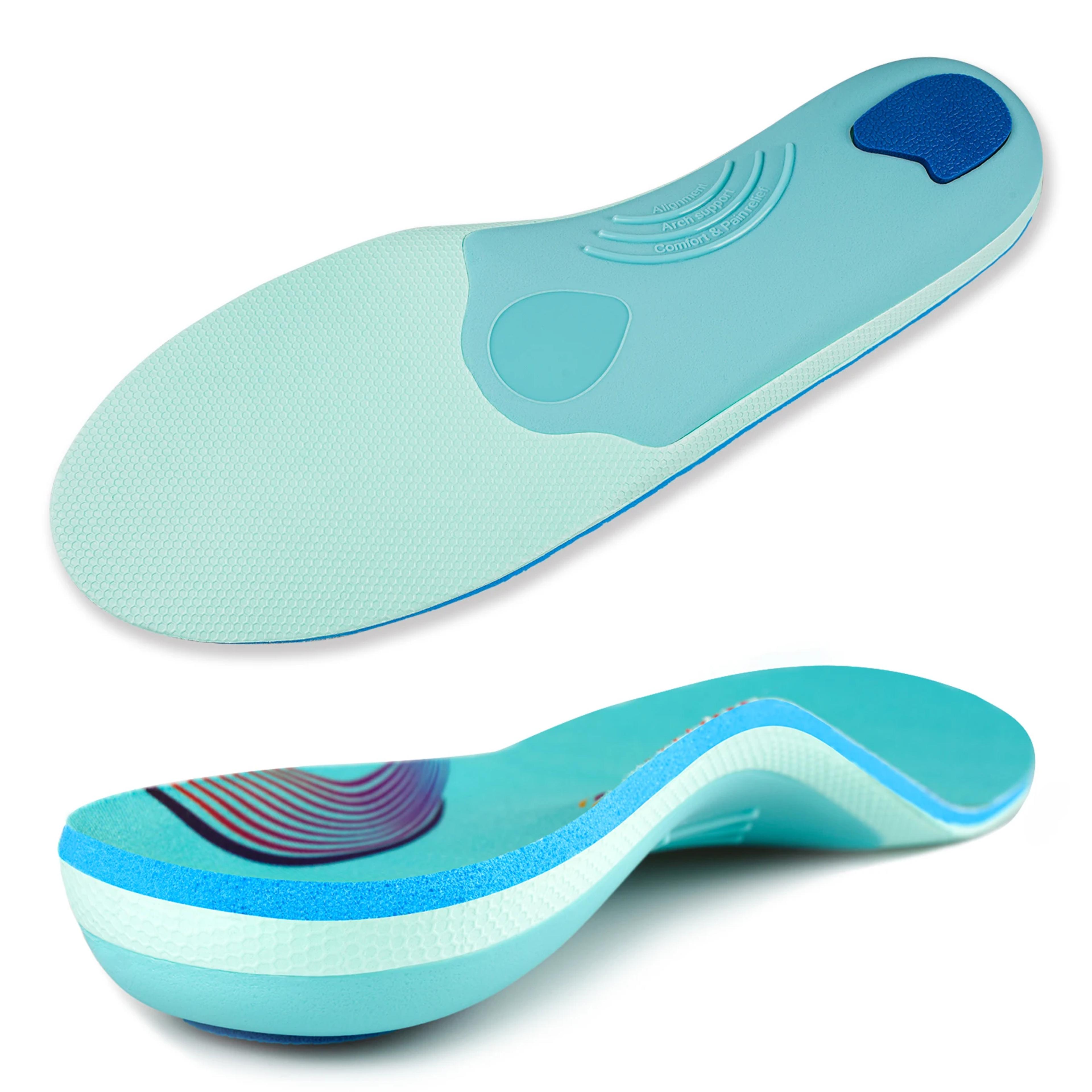 high arch support orthopedic sport insole, plantar fasciitis, flat feet relief for men, women orthotic insoles for shoes