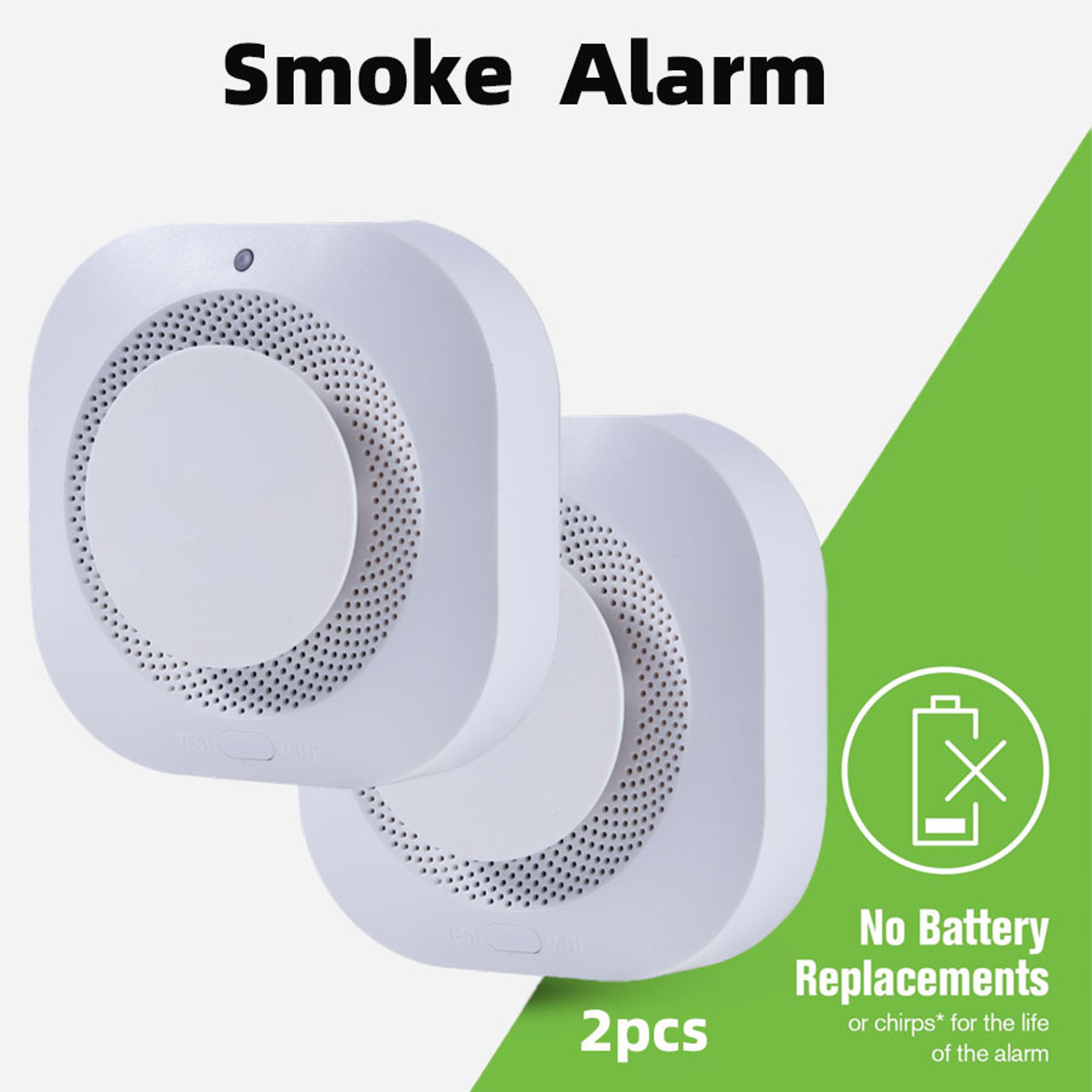 battery operated photoelectric smoke alarm 85db loud, led test button, ceiling mounted home bedroom smoke detector