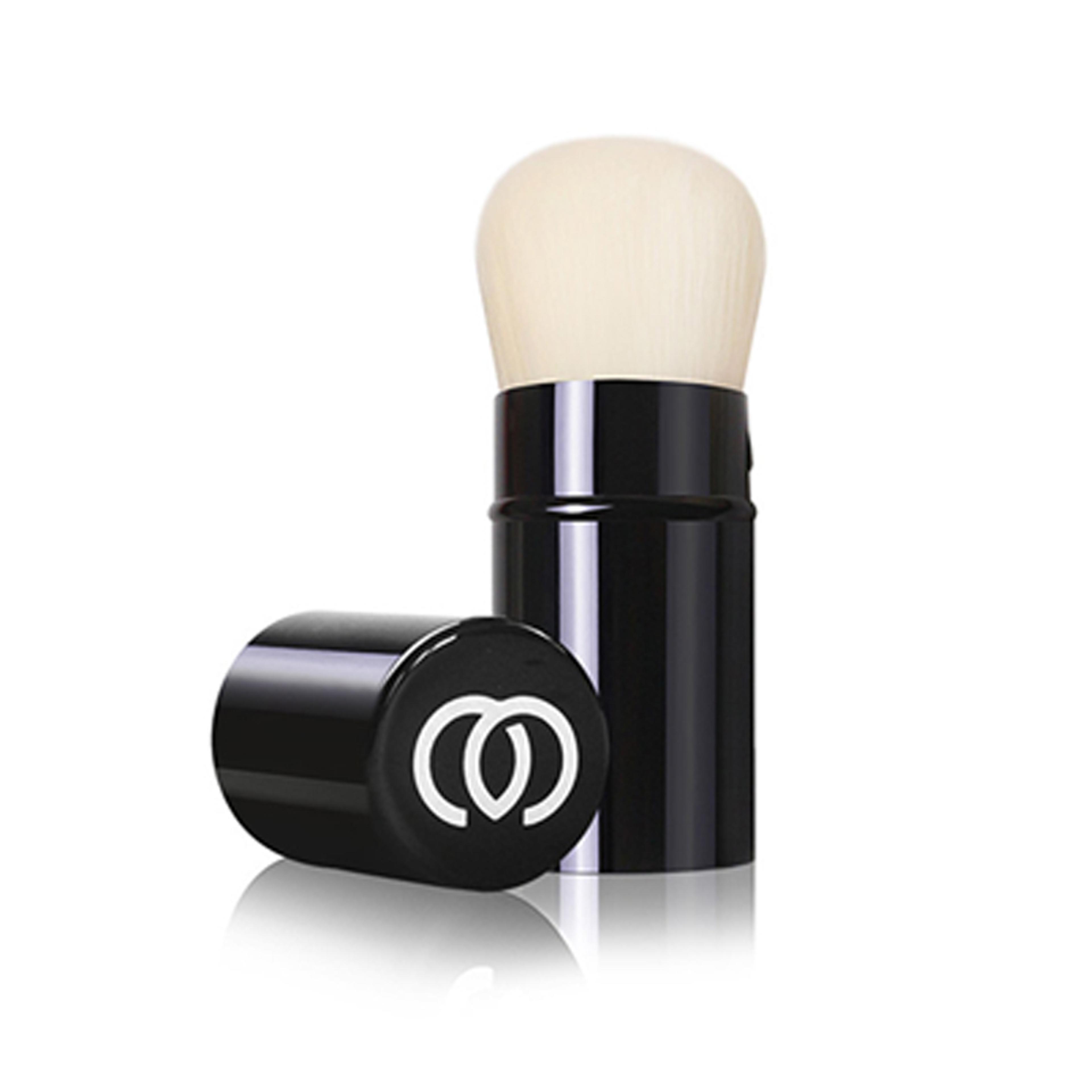 mydestiny retractable makeup brush, multifunctional blush brush with lid, portable powder brush for travel and daily use