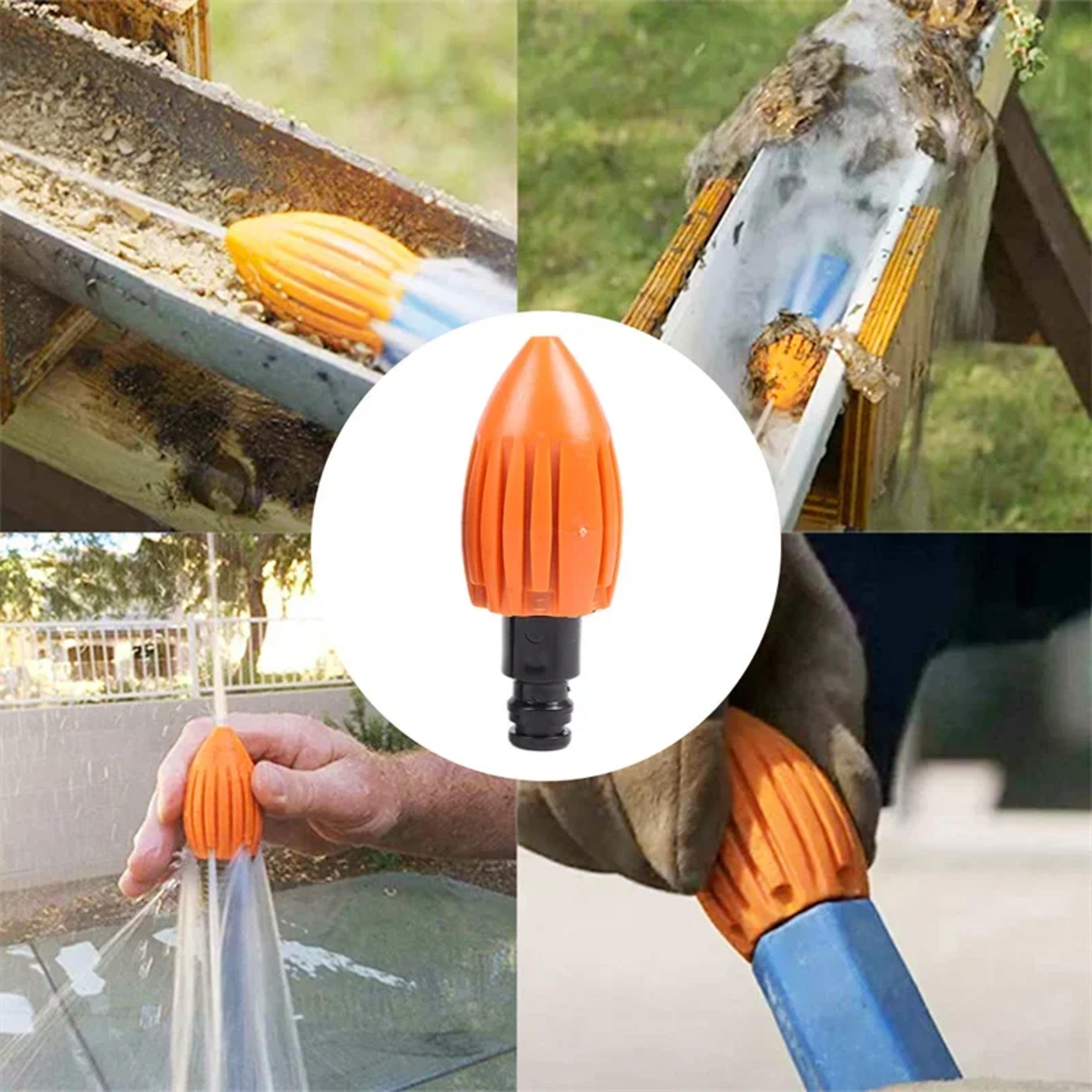 home sewer pressure washer nozzle, high-power roof drainage pipe cleaner, flusher attachment for garden hose, drain pipe