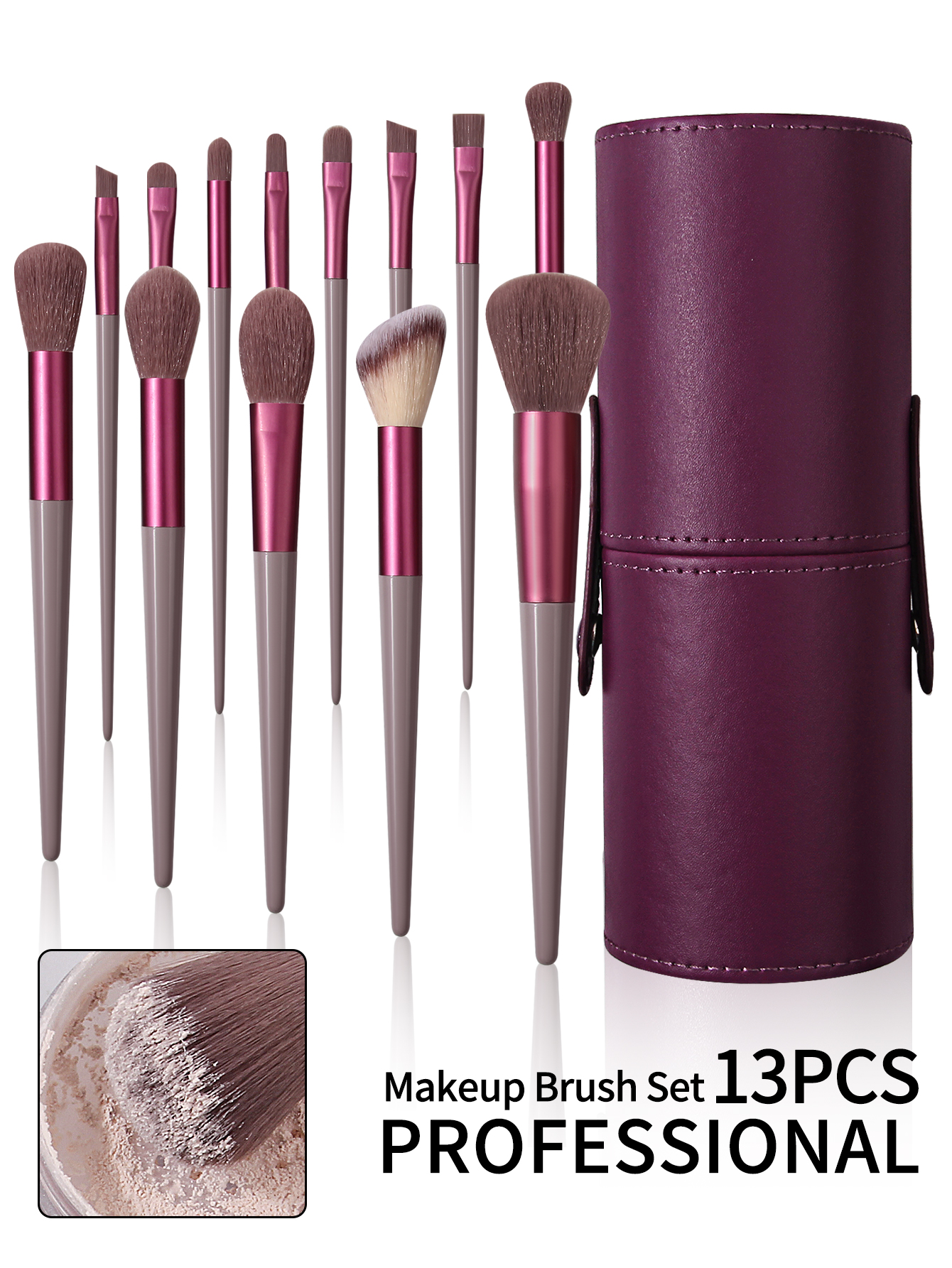 13-Piece Kabuki Makeup Brush Set - Image 2