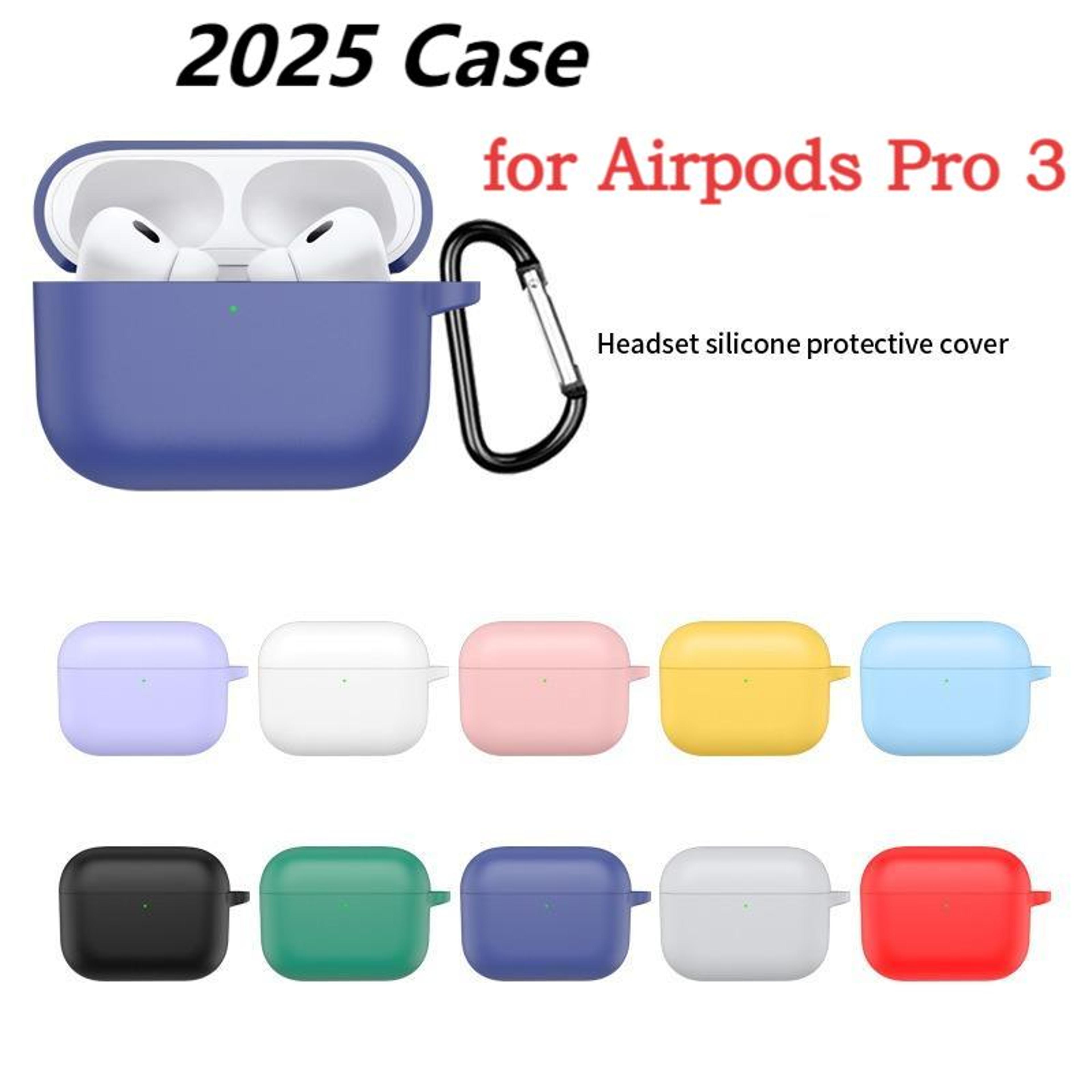 airpods pro 3 case new, full cover silicone shockproof protector for airpods pro3, wireless earphone accessories apple