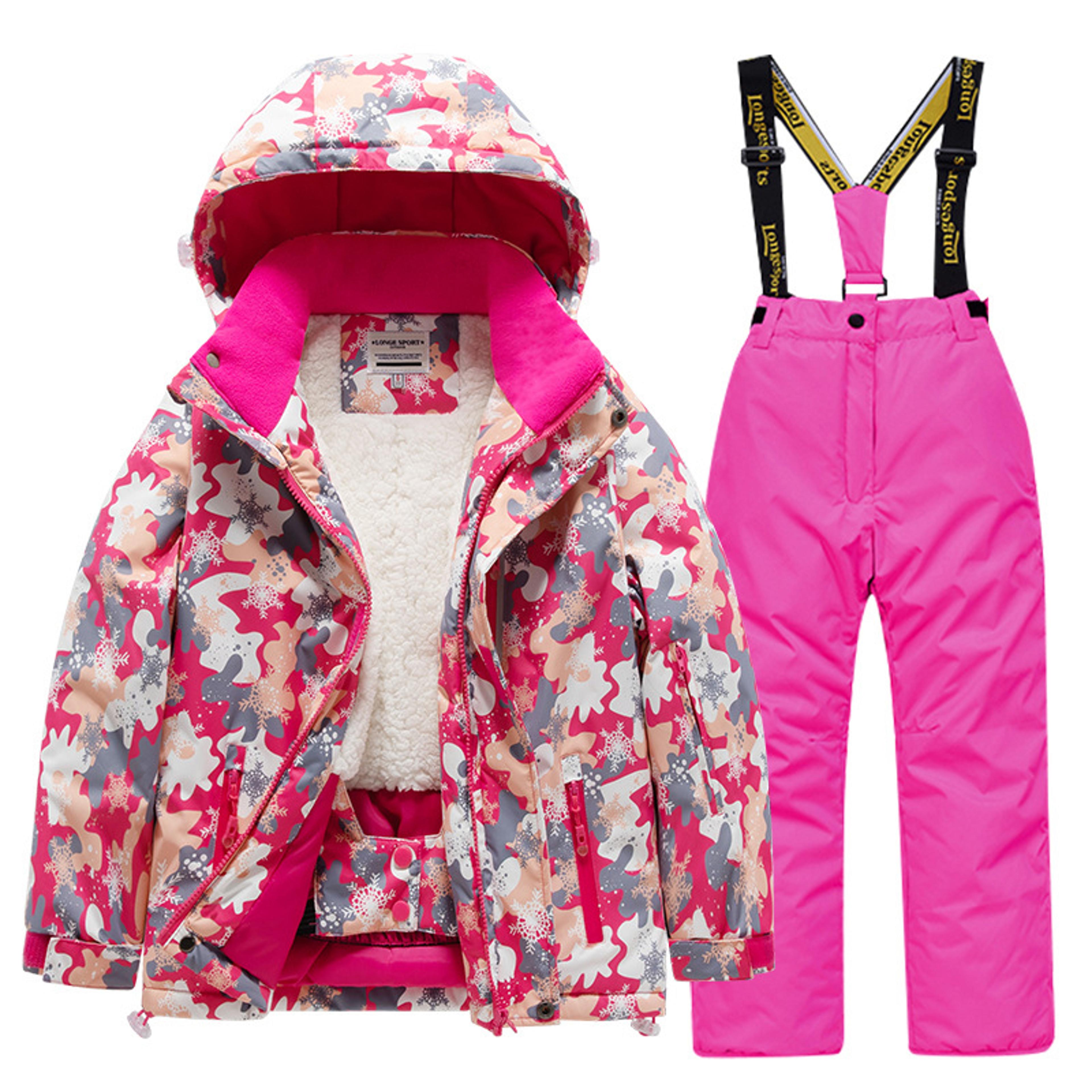 professional childrens ski suit set, for boys and girls, warm parent child style for small children