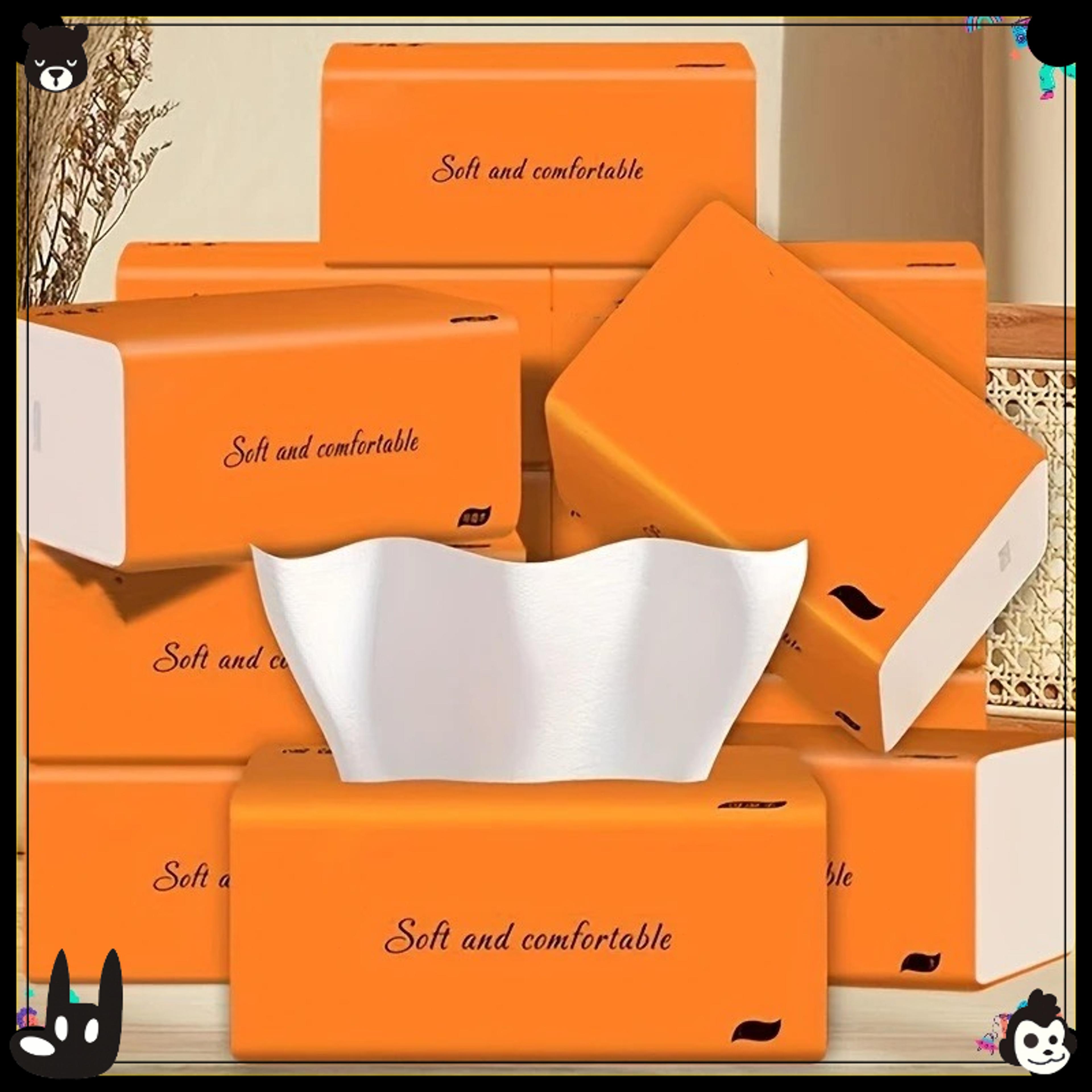 household toilet paper, large-sized tissues, and car paper towels, a whole box value pack