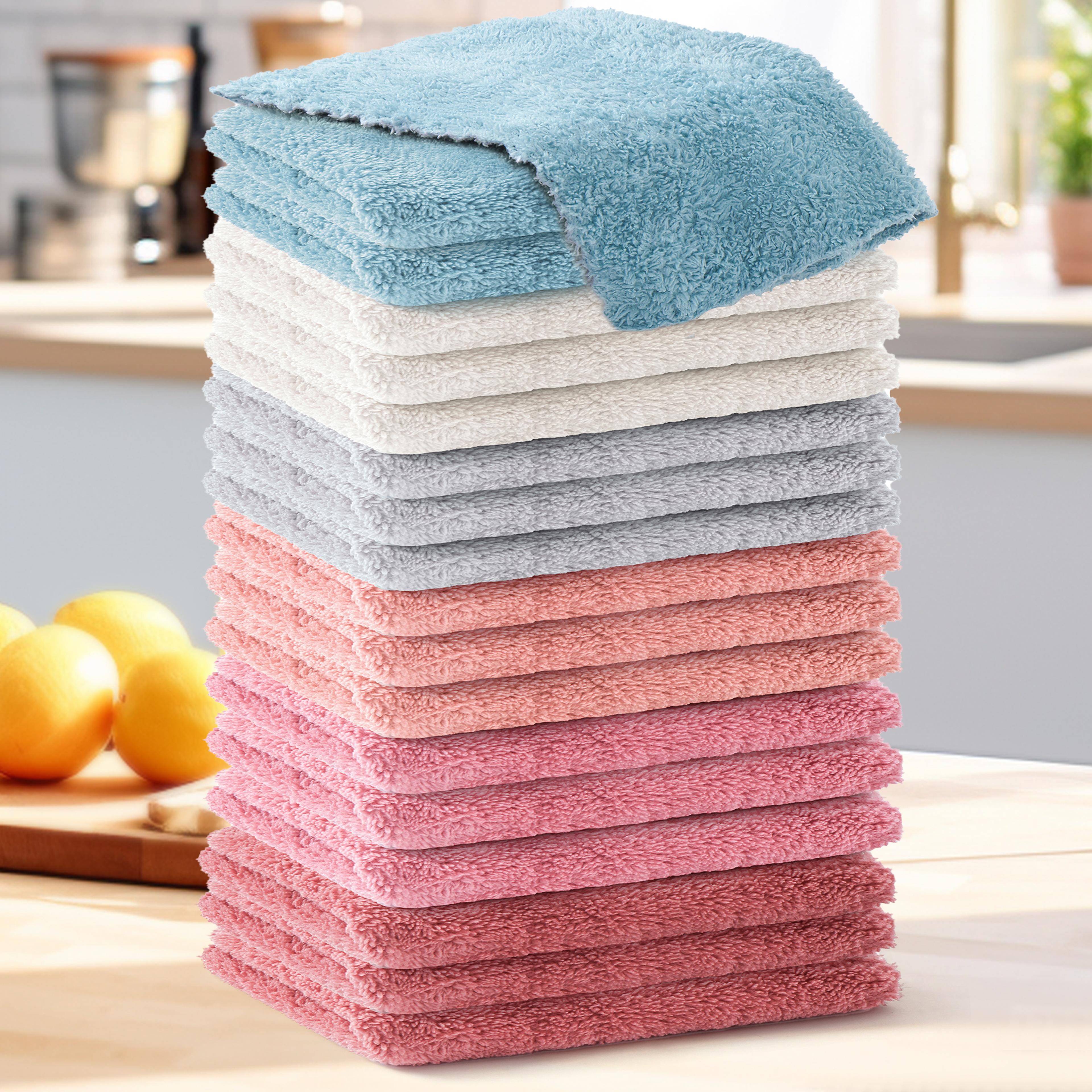 multi-functional home use cloths, highly absorbent and soft, perfect for kitchen and bathroom cleaning