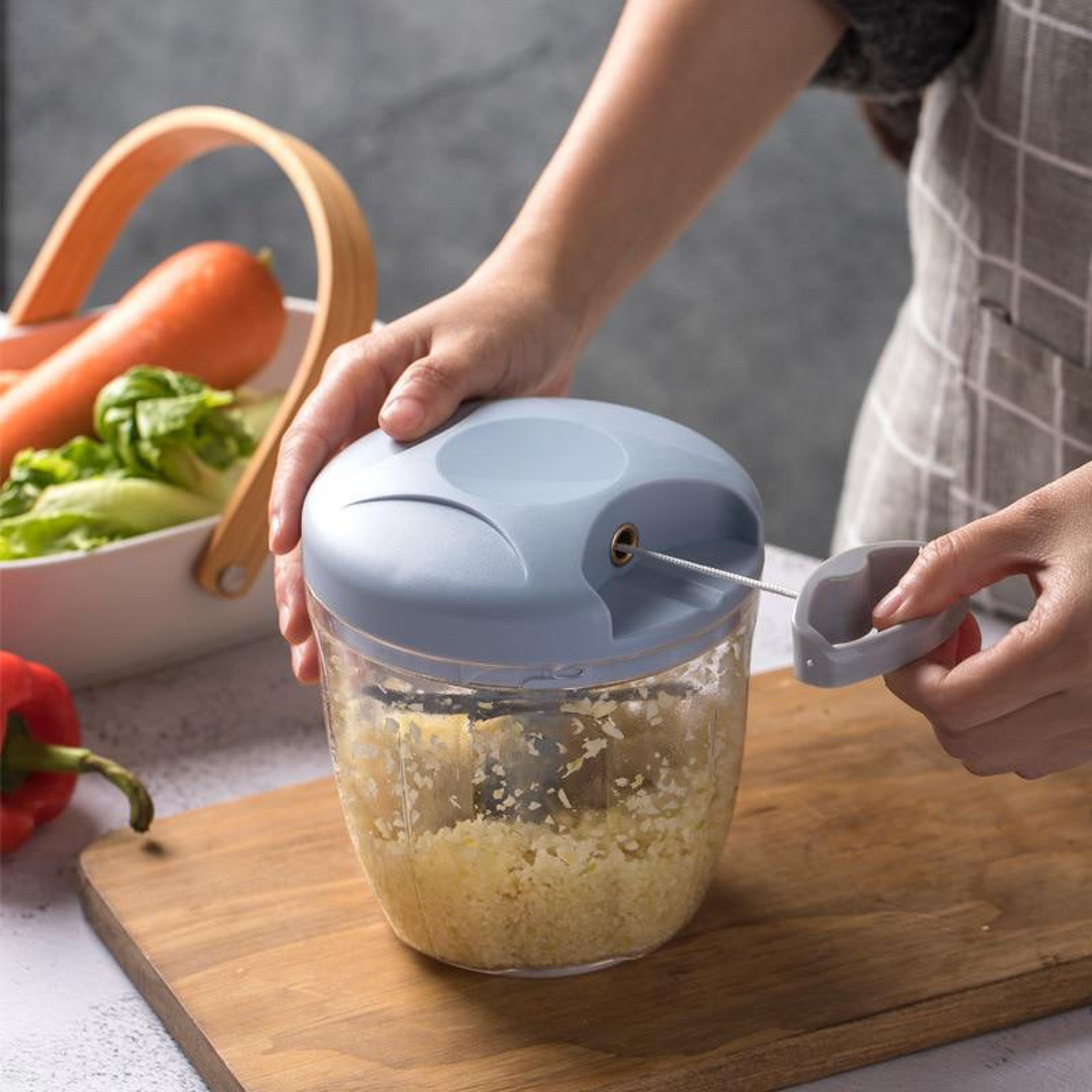premium manual garlic chopper & meat mincer kitchen chopper with garlic press & vegetable cutter