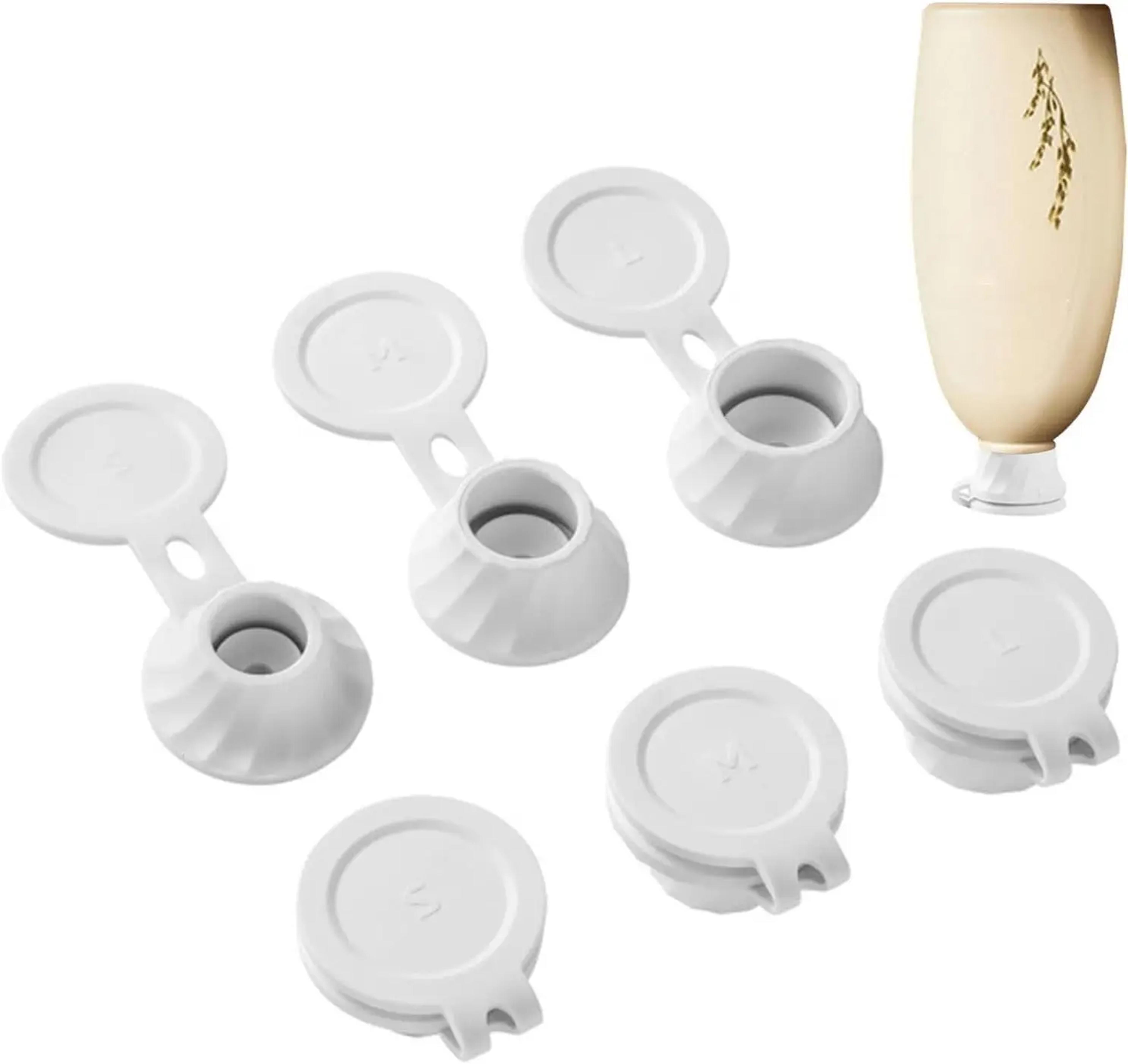 pack inverted leakproof bottle caps for shampoo shower gel and kitchen spice bottles