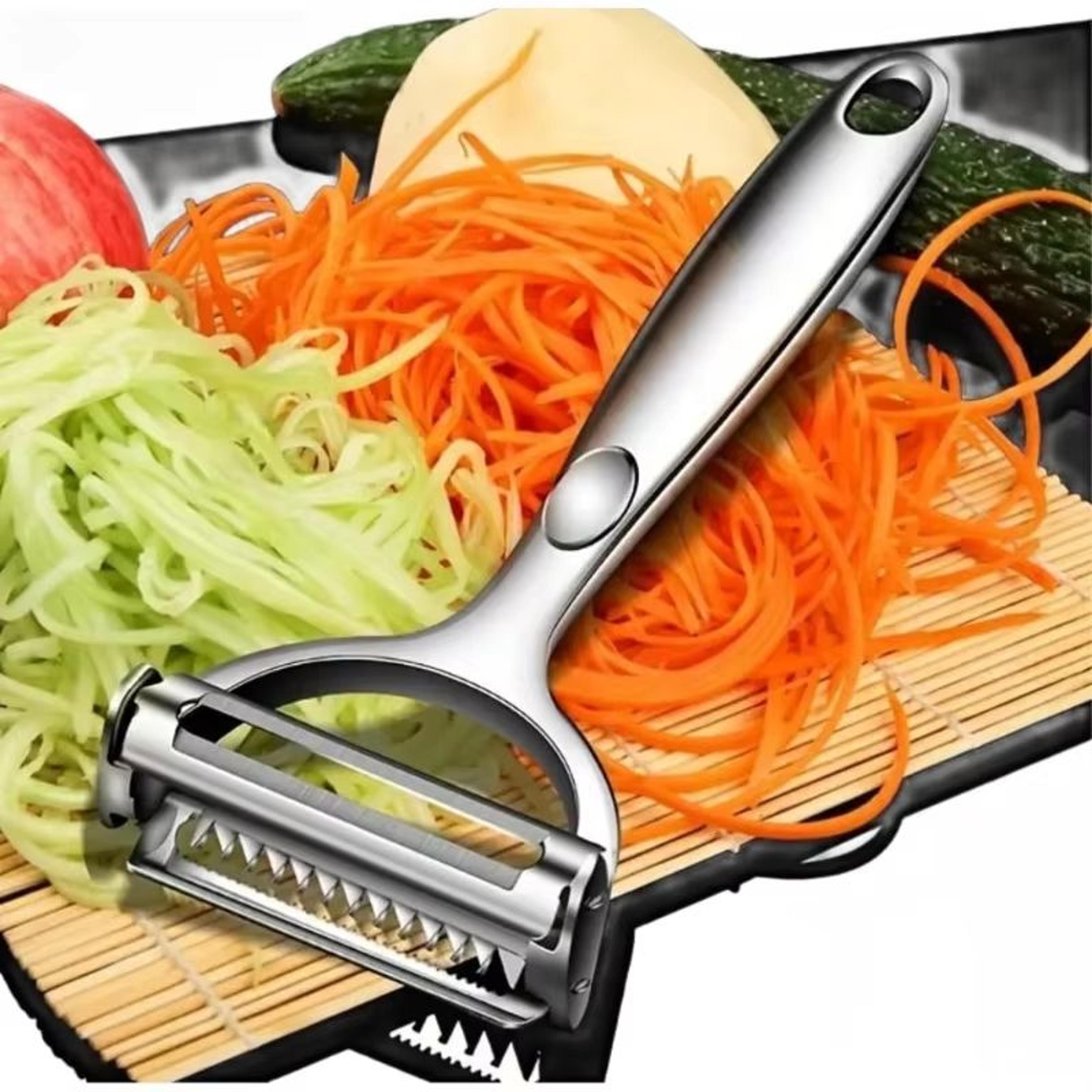 premium stainless steel vegetable peeler & julienne peeler multi function kitchen tool for potatoes carrots & fruit