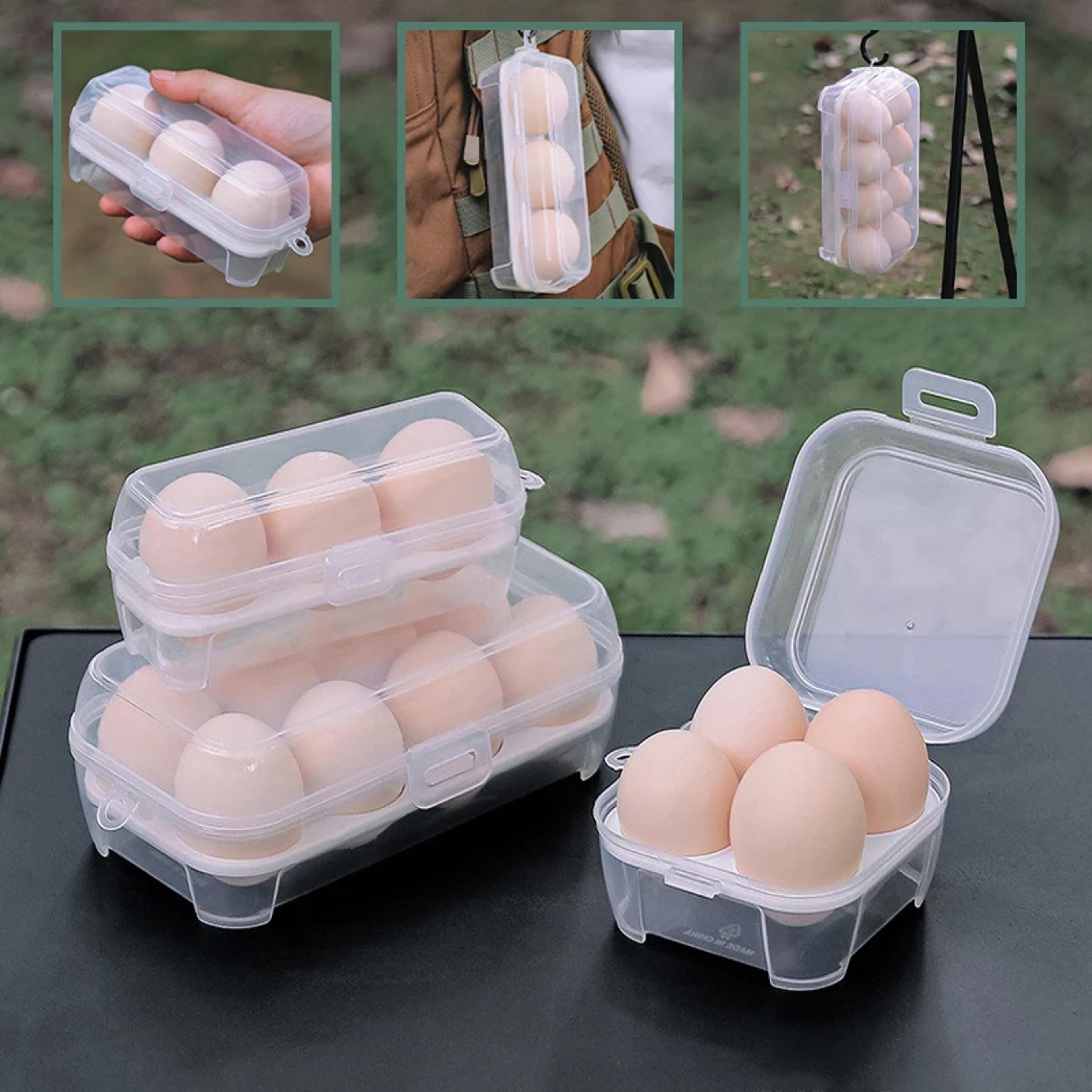 portable shockproof egg holder storage box transparent portable egg storage box for camping picnic & kitchen