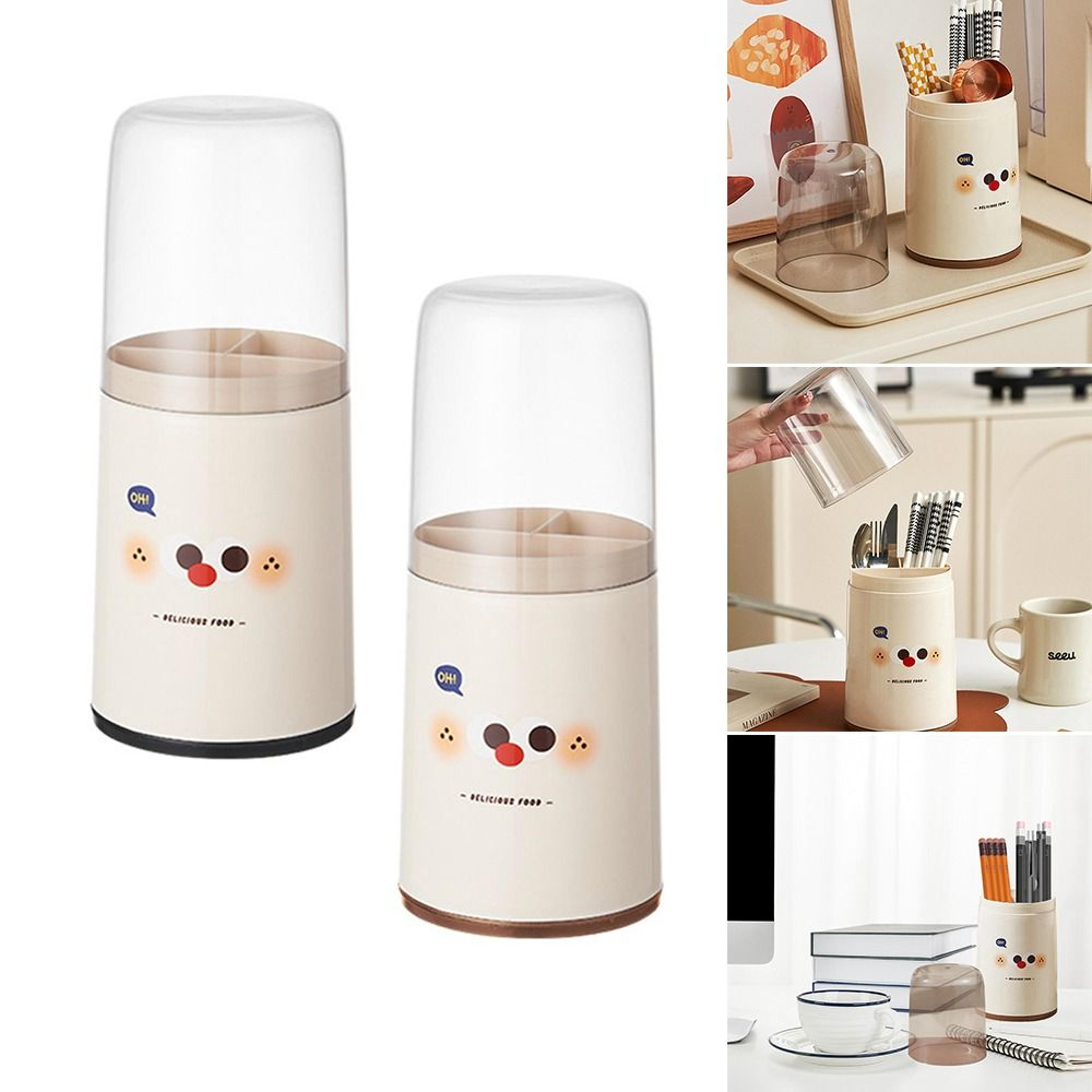premium compartment multi use organizer kitchen utensil & beauty brush holder