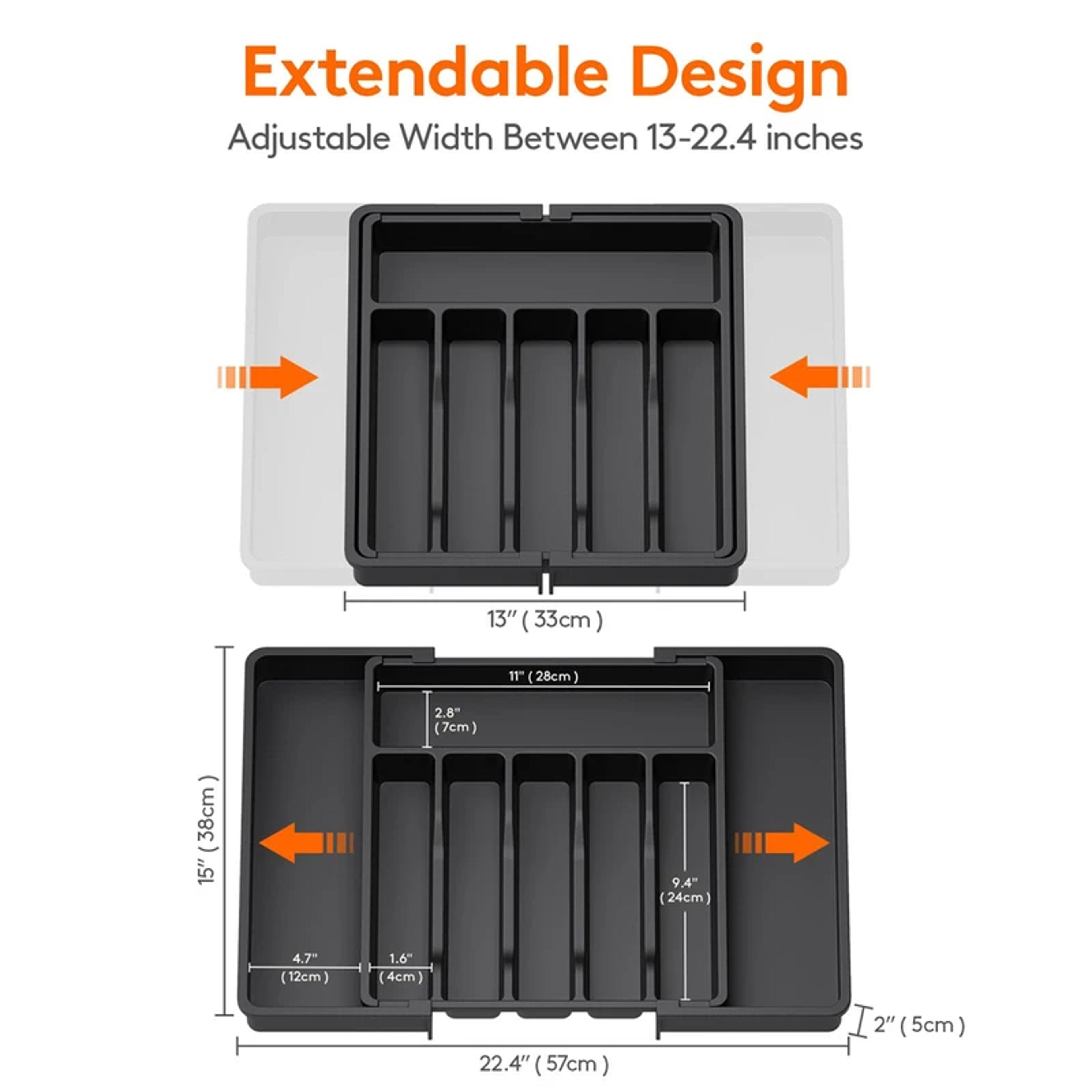 flexisort expandable silverware drawer organizer tray