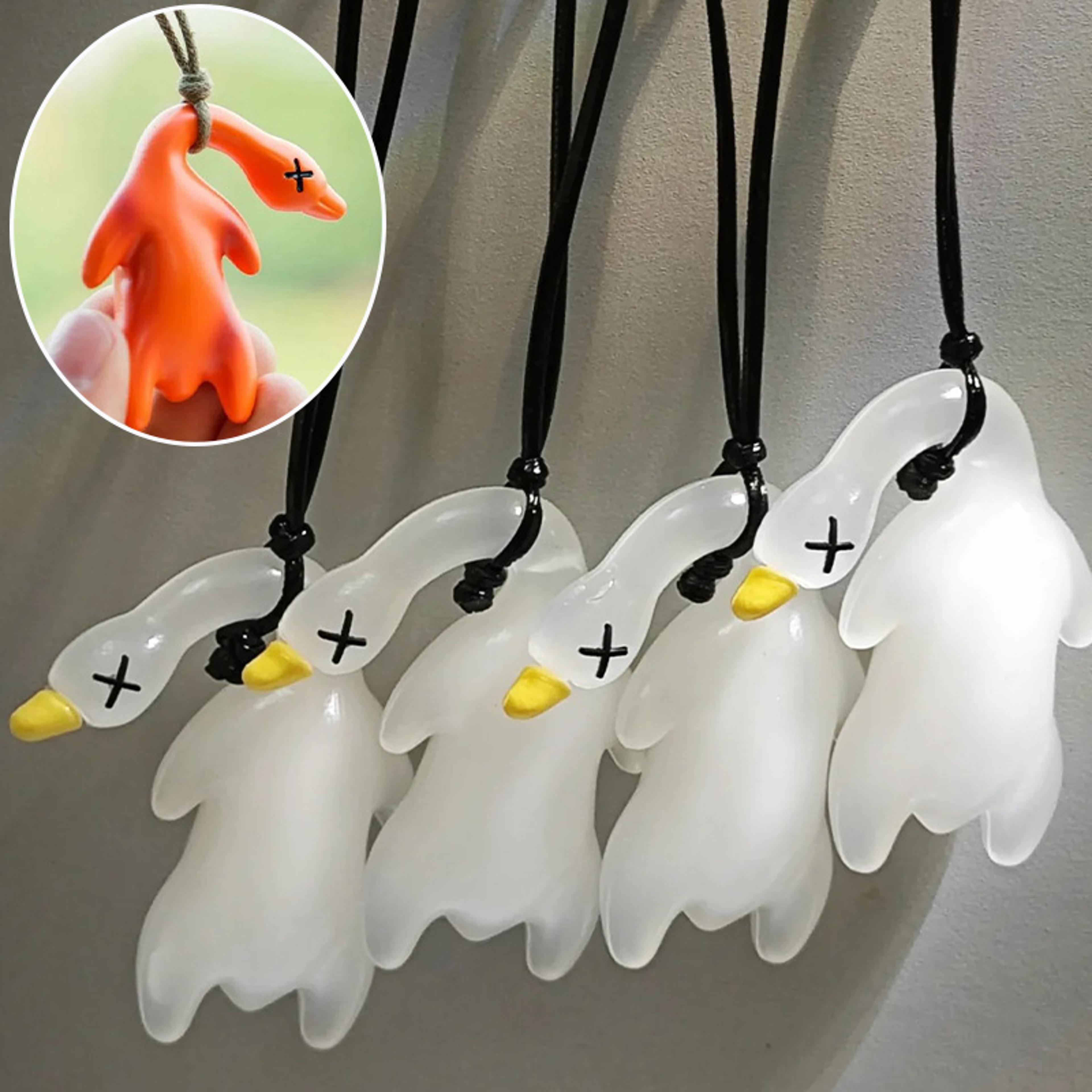 uv color changing cute duck keychain photochromic cartoon keyring