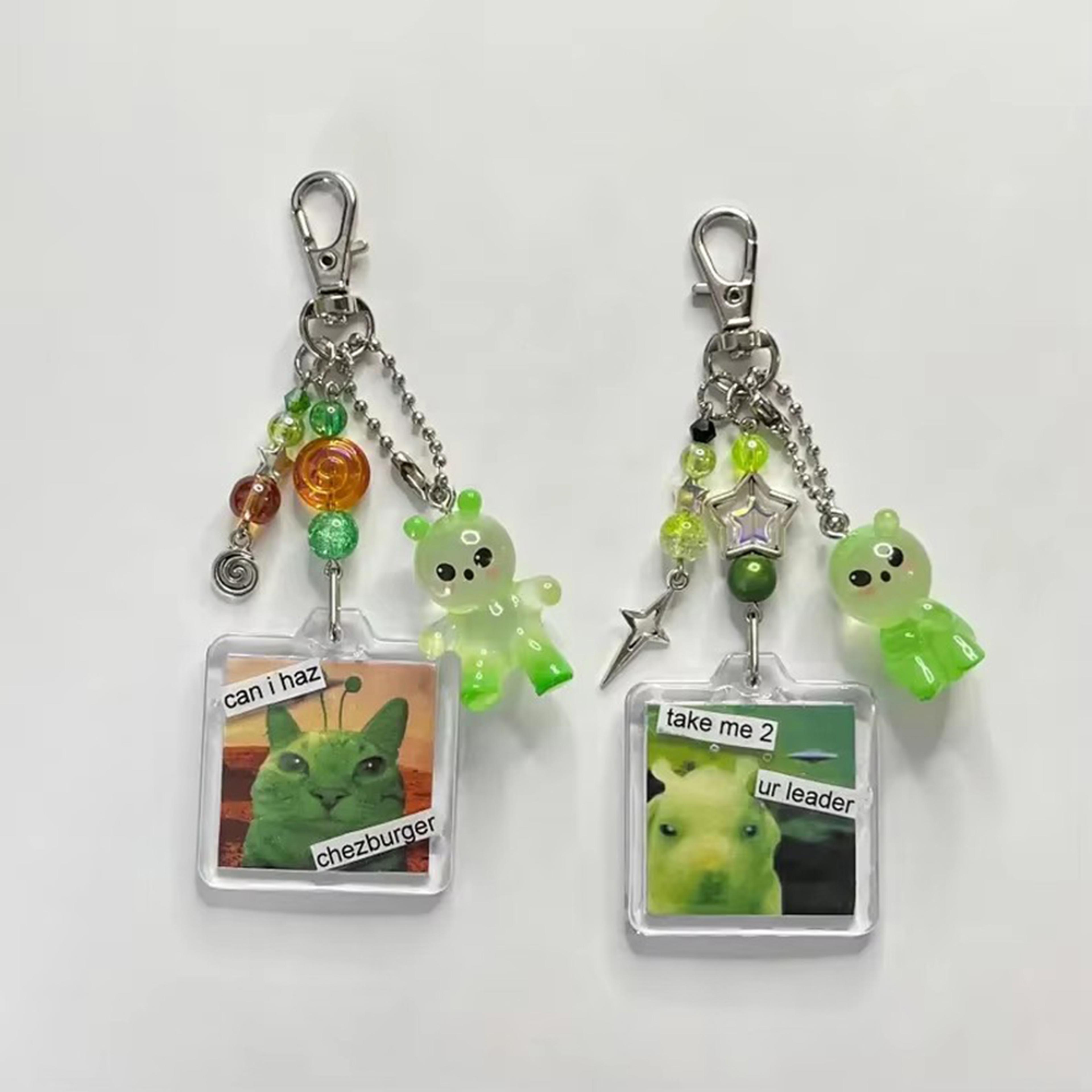 cosmobuddy alien keychain phone charm & bag pendant
