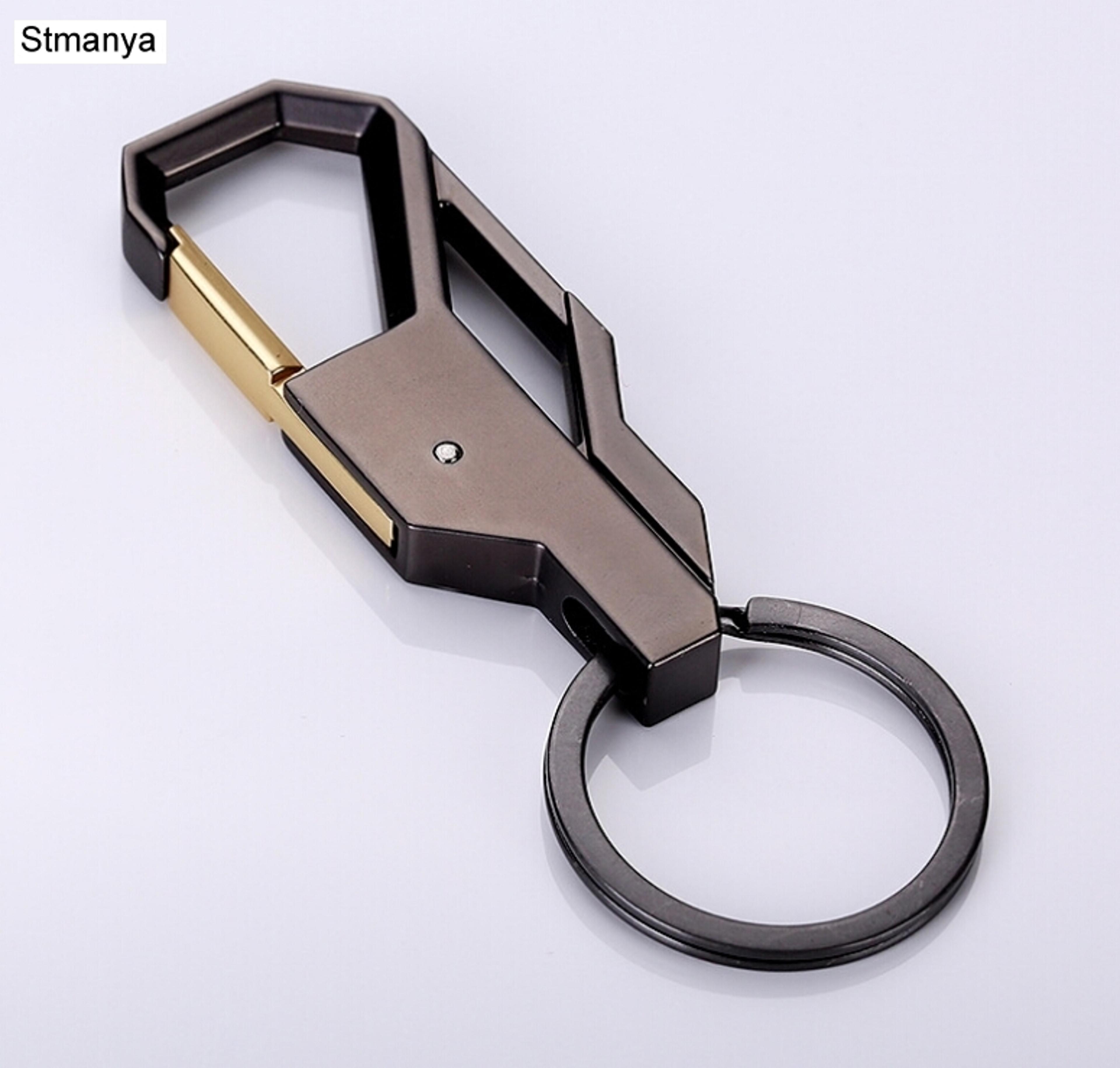 elitedrive metal car keychain premium silver key ring gift for men & women