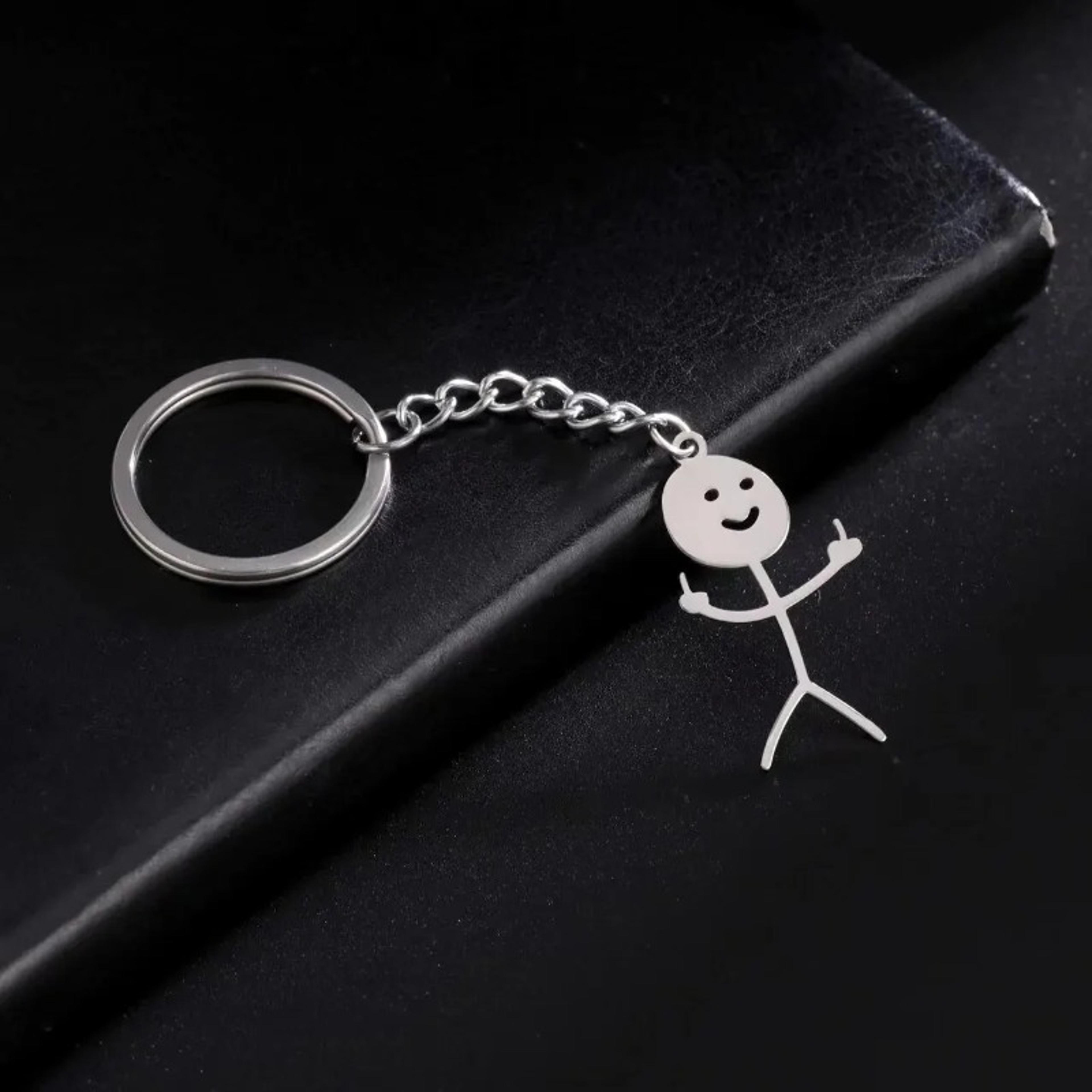 lovelink stainless steel couple keychain for men & women
