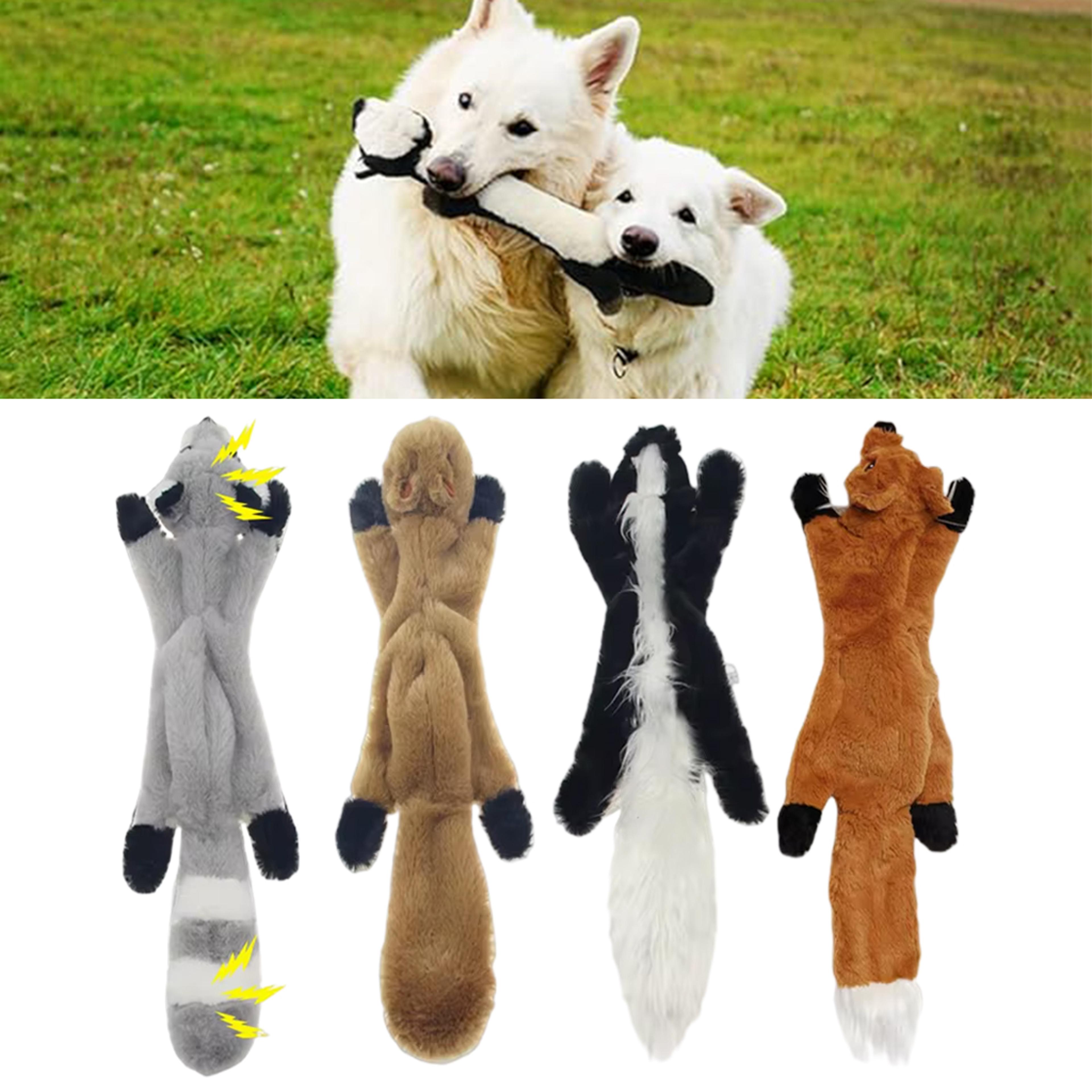 wildpaws no stuffing plush dog toy with squeaker & crinkle sound