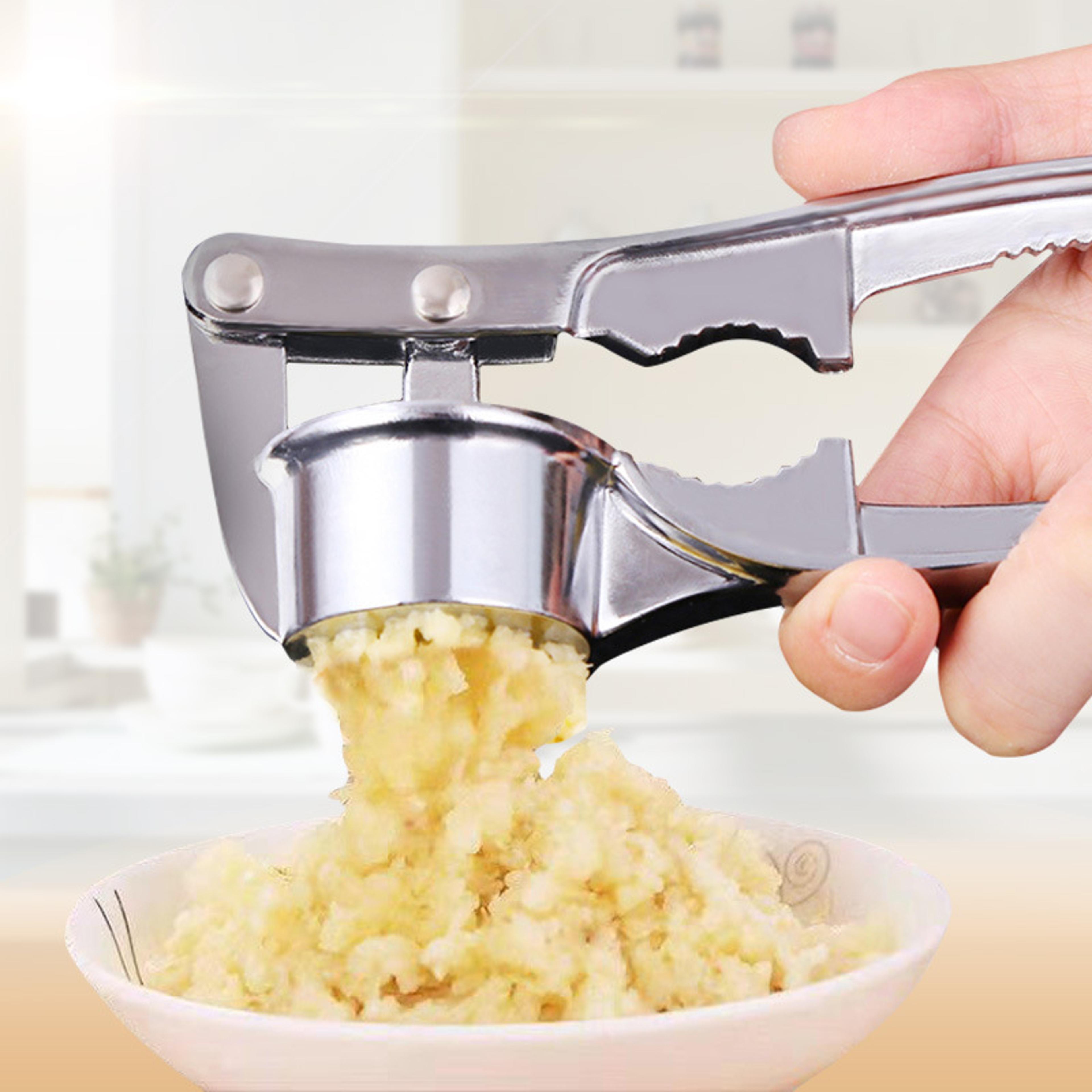 effortless stainless steel garlic press & garlic mincer for fast mess free cooking