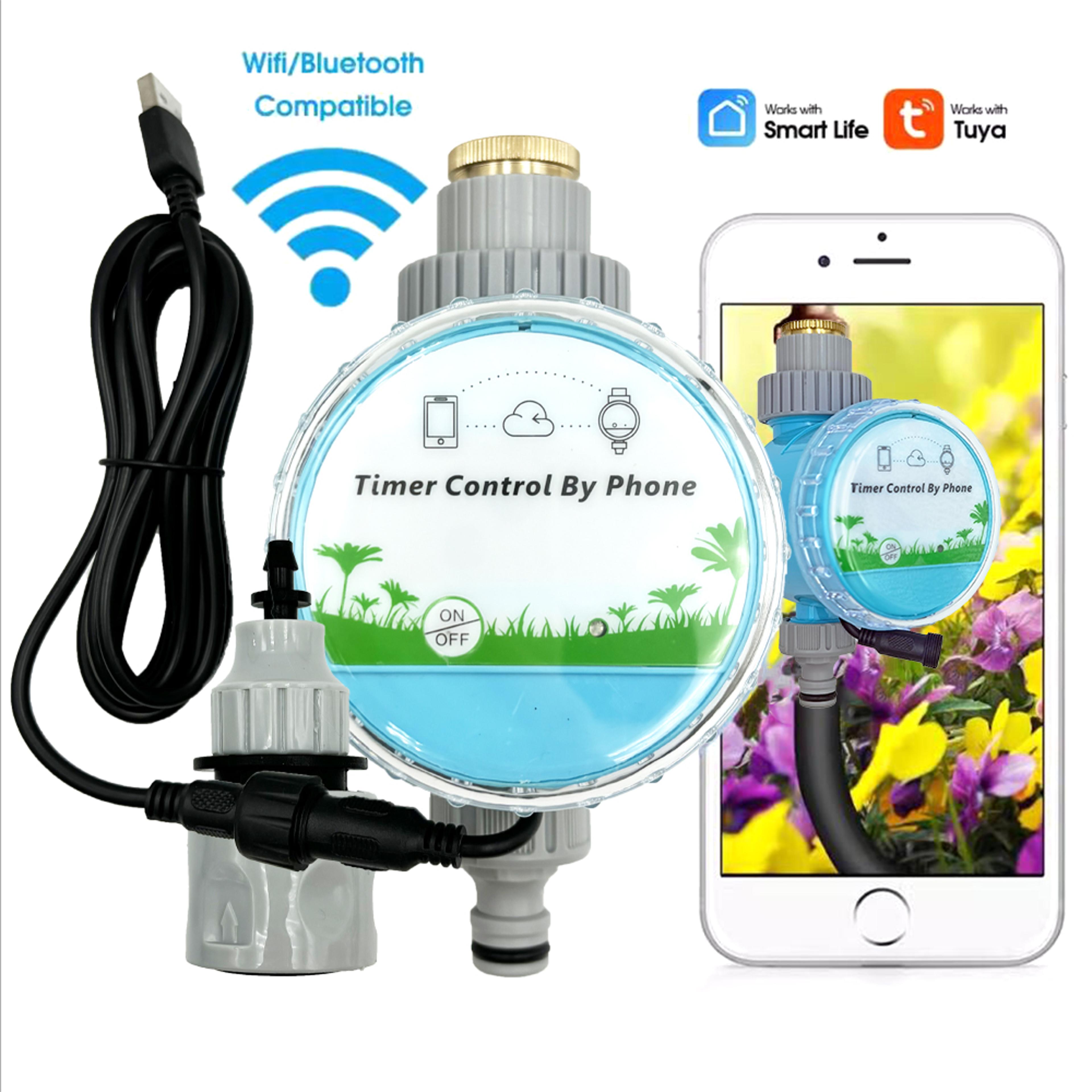 smart wifi garden water timer with app control for automatic irrigation