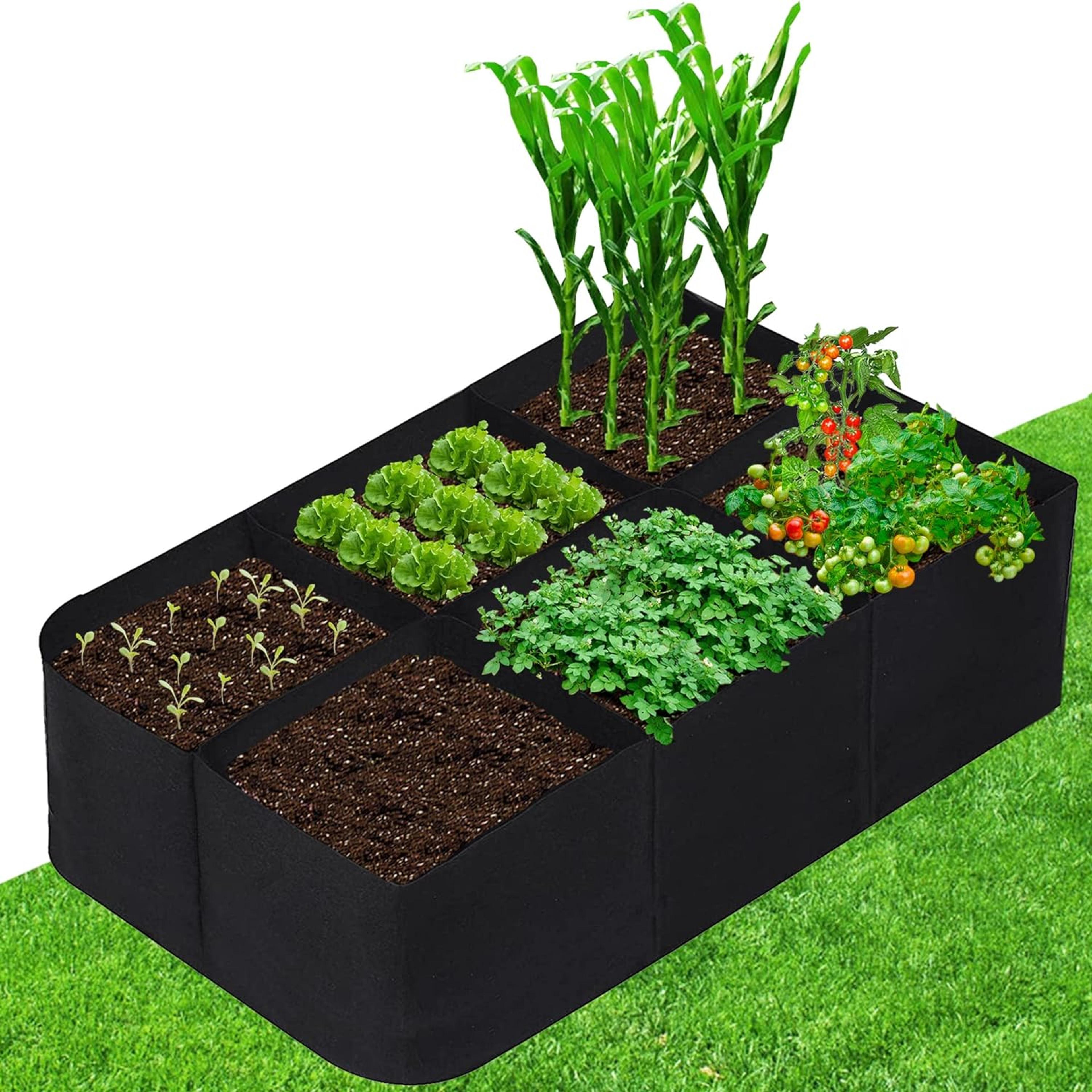 premium fabric raised garden bed gallon fabric grow bags herb & vegetable planter
