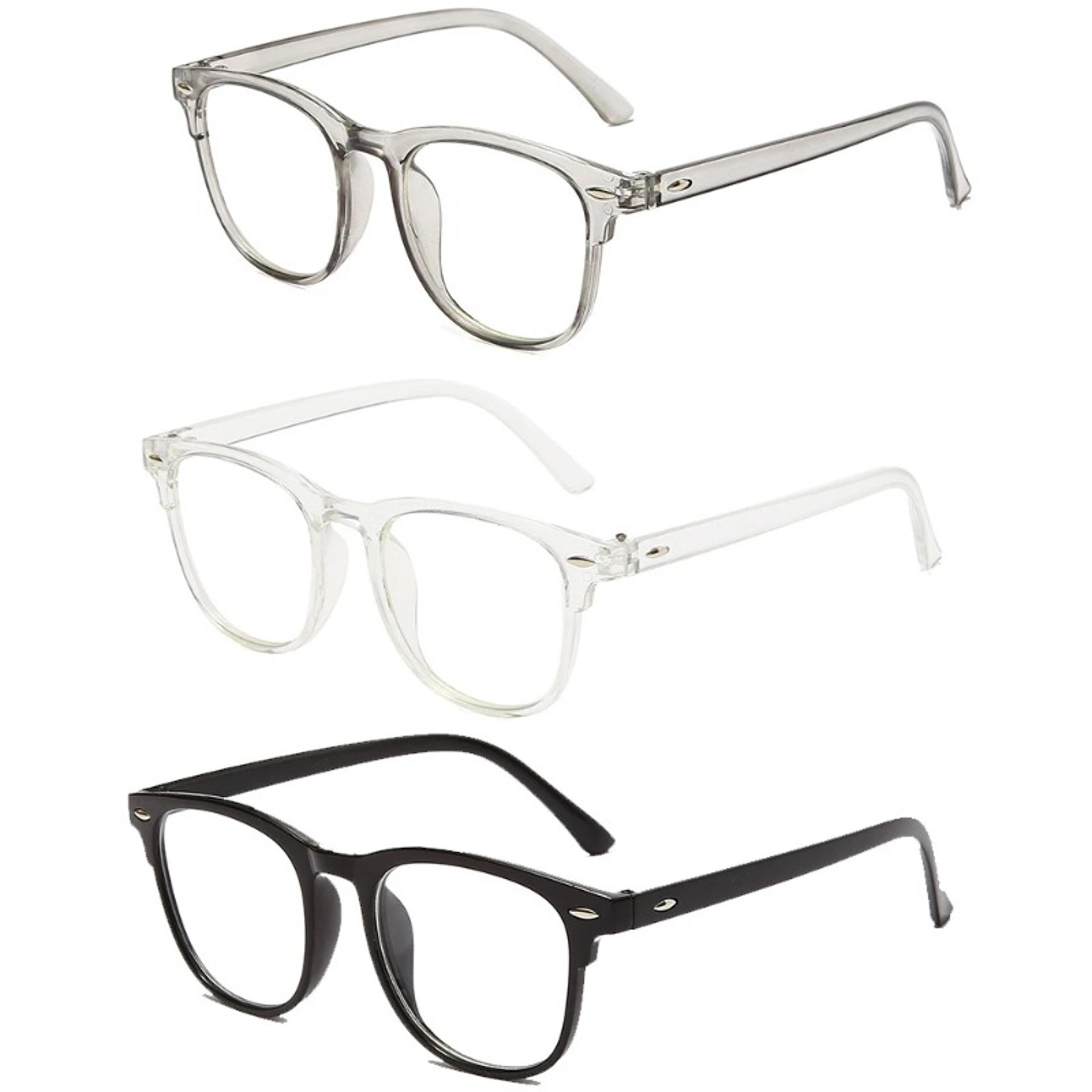 retro clear lens glasses set for men & women pack vintage fashion eyewear