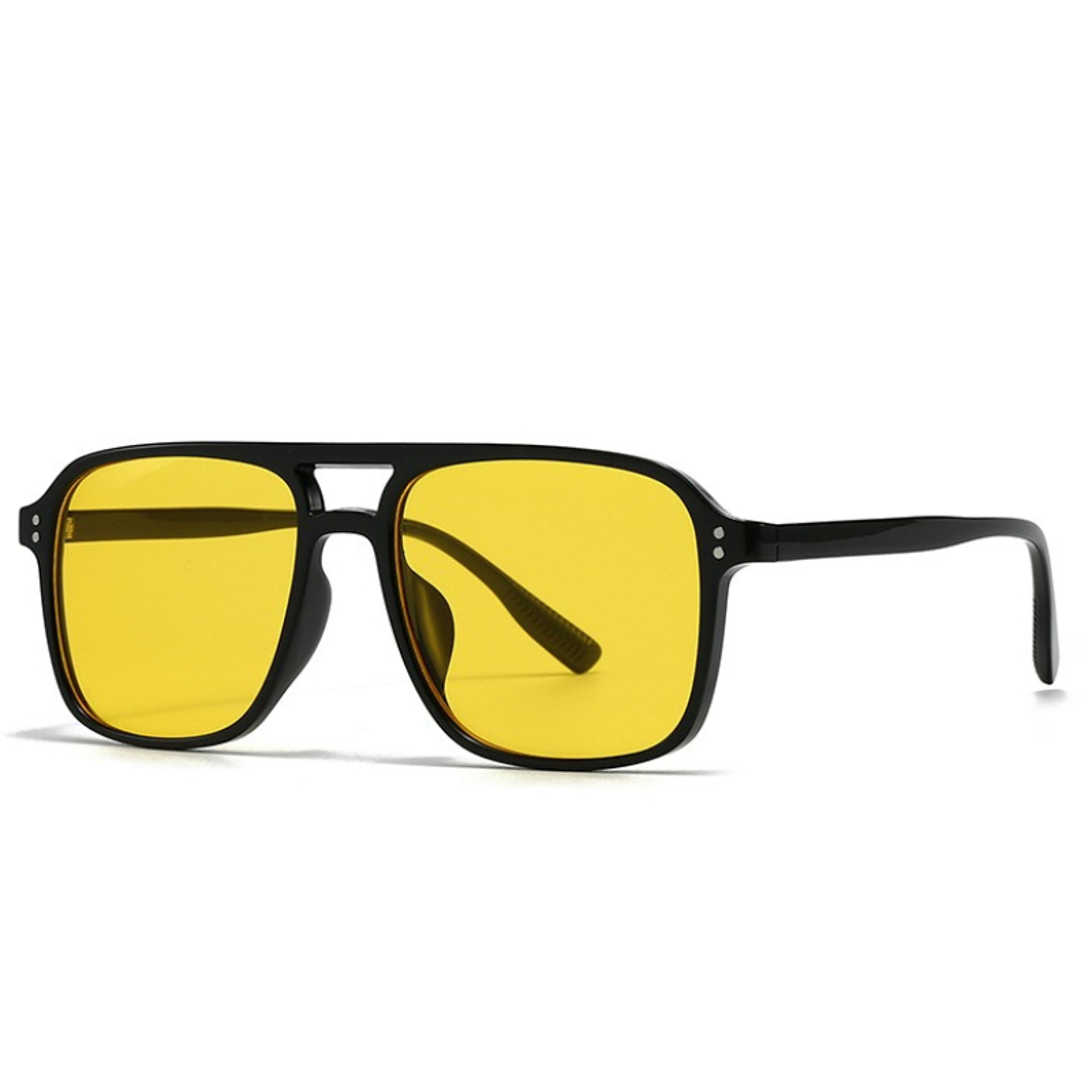 vintage oversized square sunglasses with double bridge gradient lenses