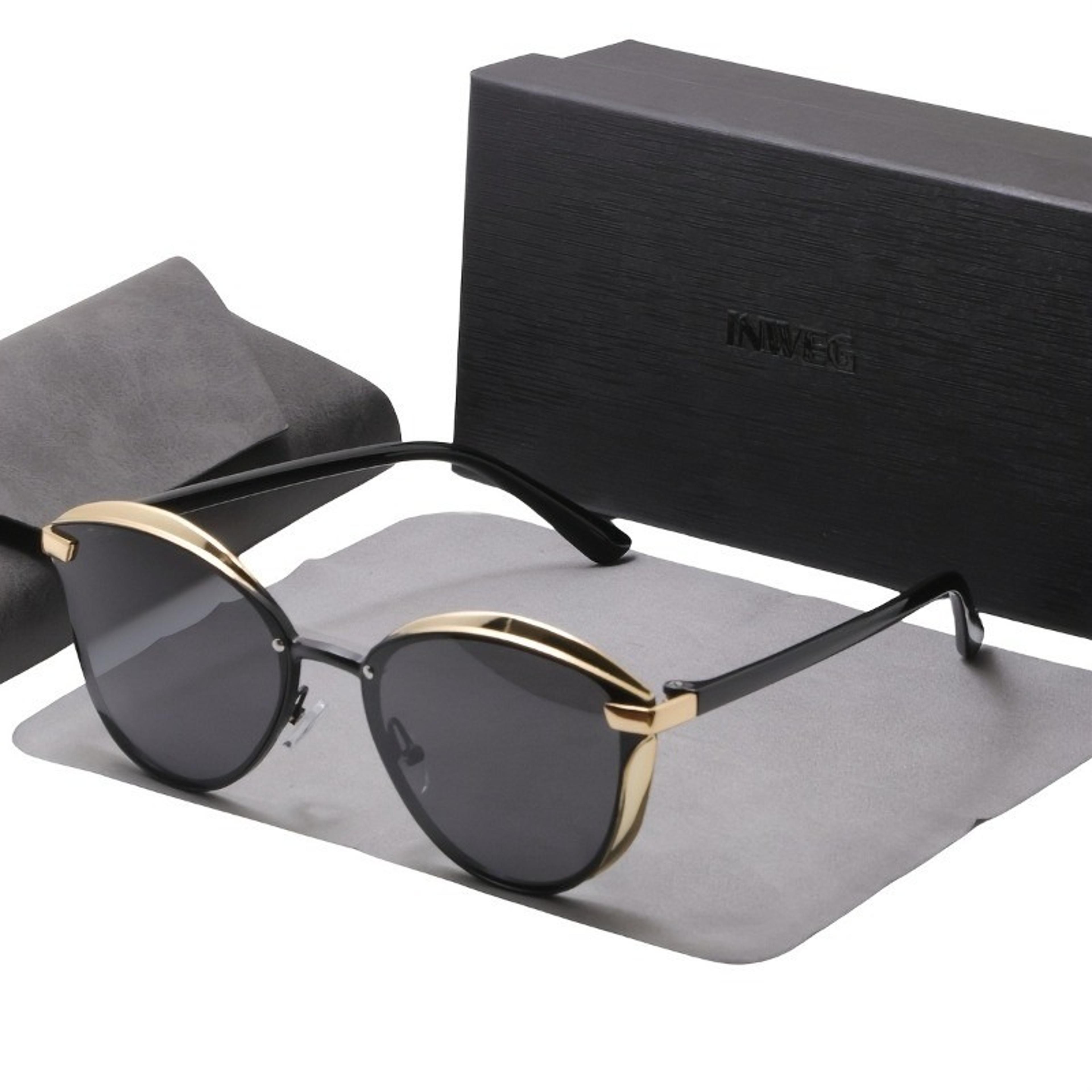 retro luxe cat eye sunglasses for women with metal frame mirror lenses