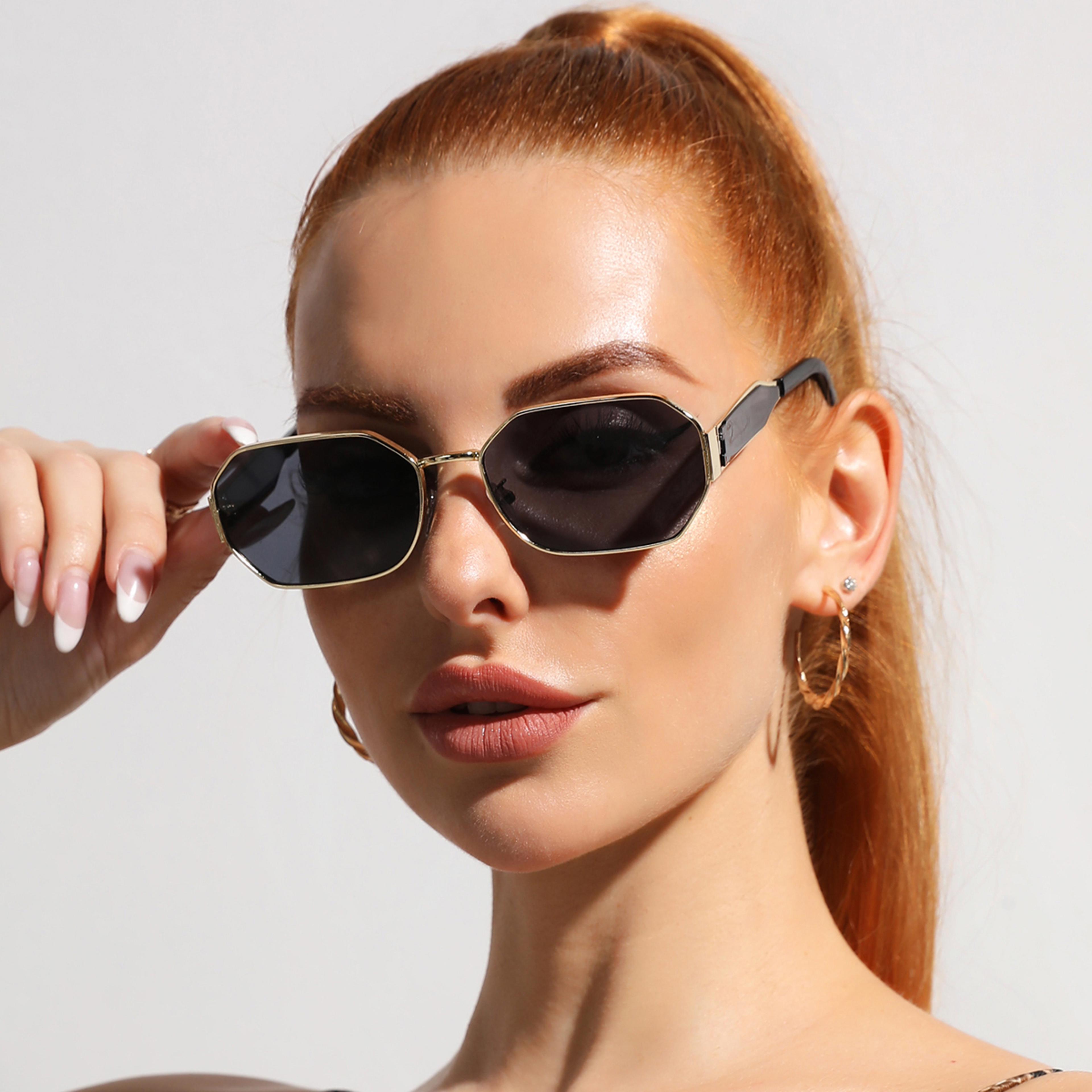 vintage edge retro rectangle sunglasses for men & women