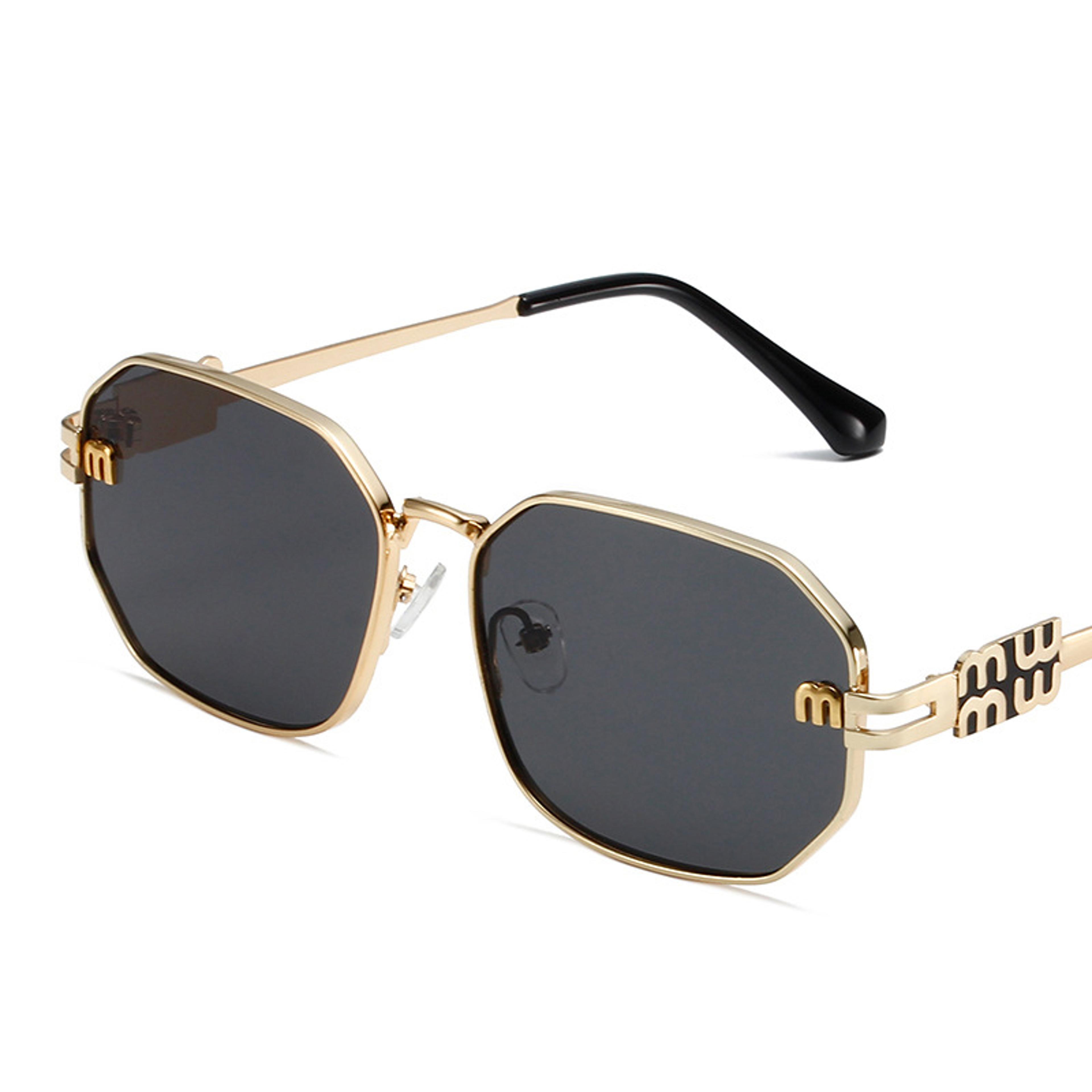 vintage luxe rectangle sunglasses for women metal frame designer eyewear