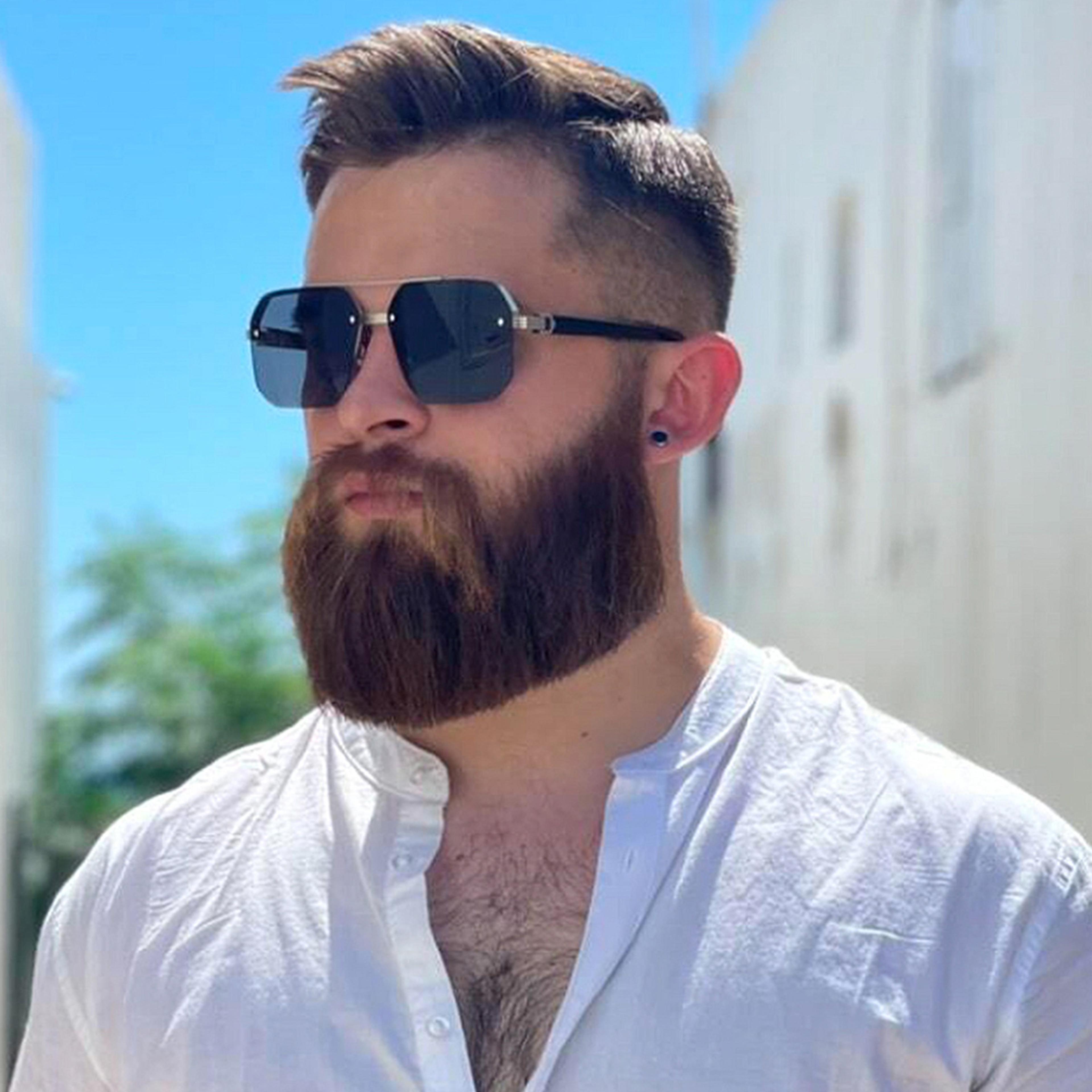men retro square half frame metal sunglasses outdoor sports casual fashion eyewear