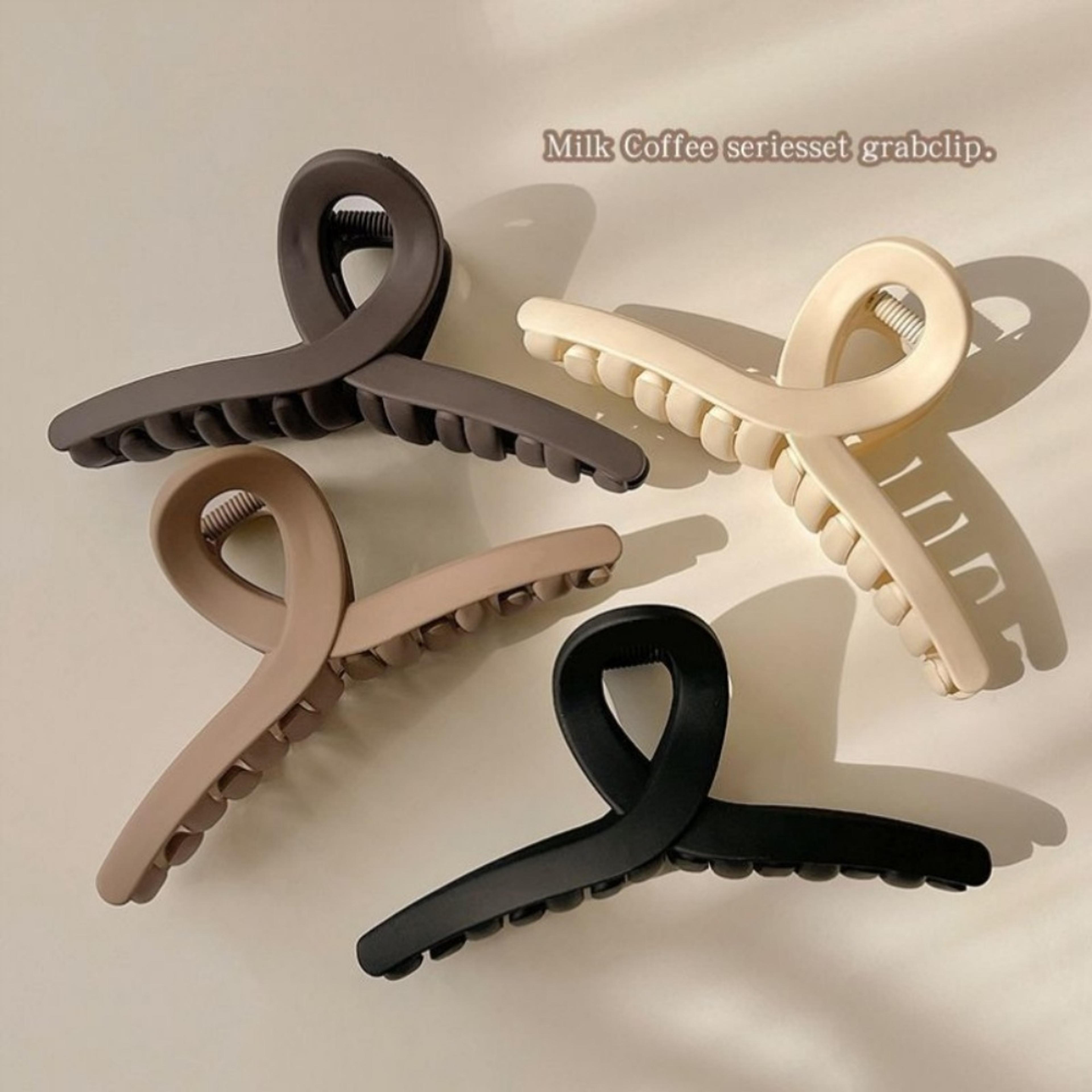 matte cross large hair claw clips set korean style crab hair accessories for women