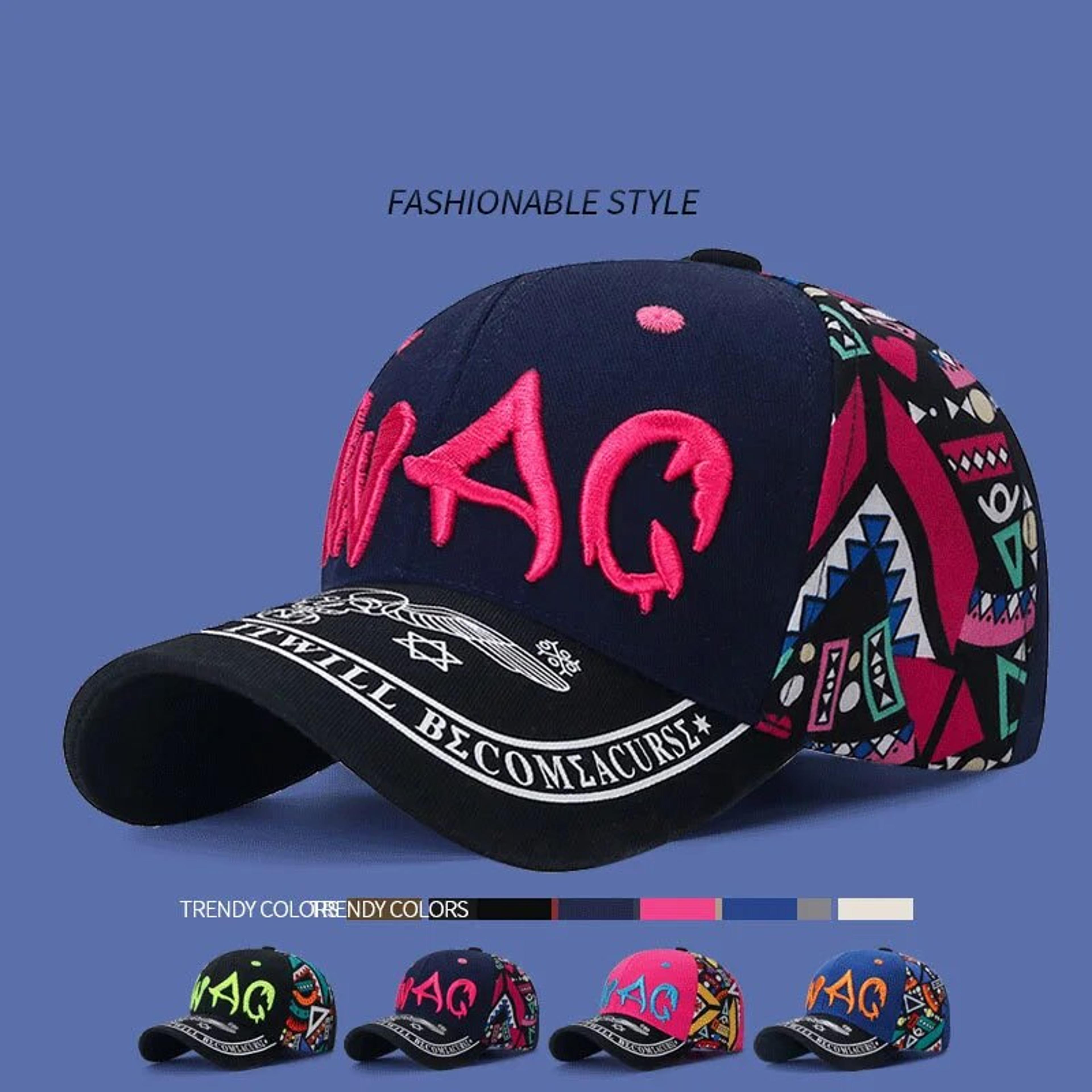 women korean fashion embroidered baseball cap summer sun protection casual printed hat