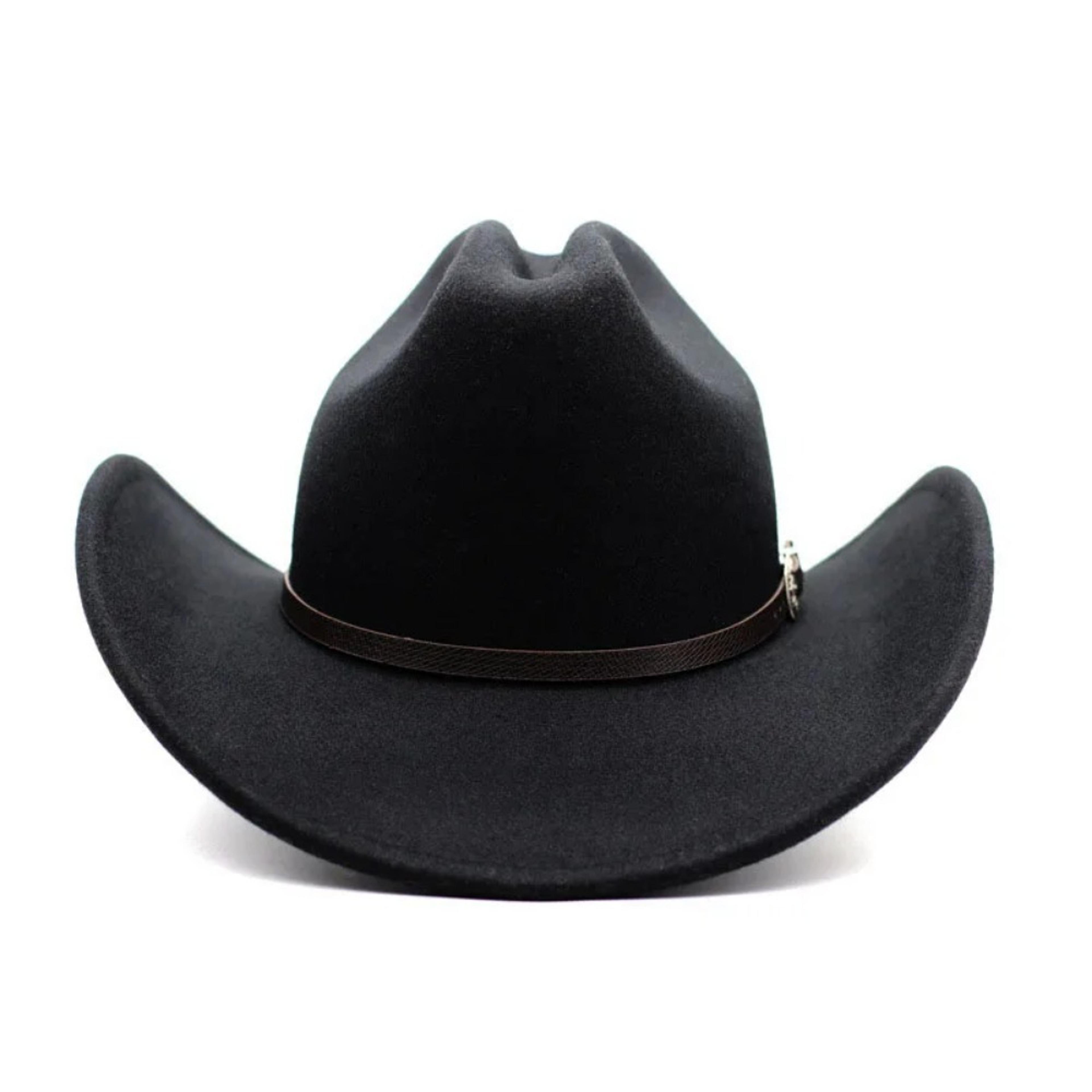 vintage western cowboy hat leather wide brim cloche sombrero style hat for men & women